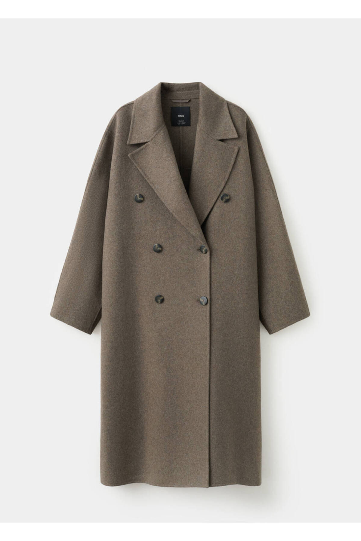 MANGO  El yapımı oversize yün palto - Görsel 3