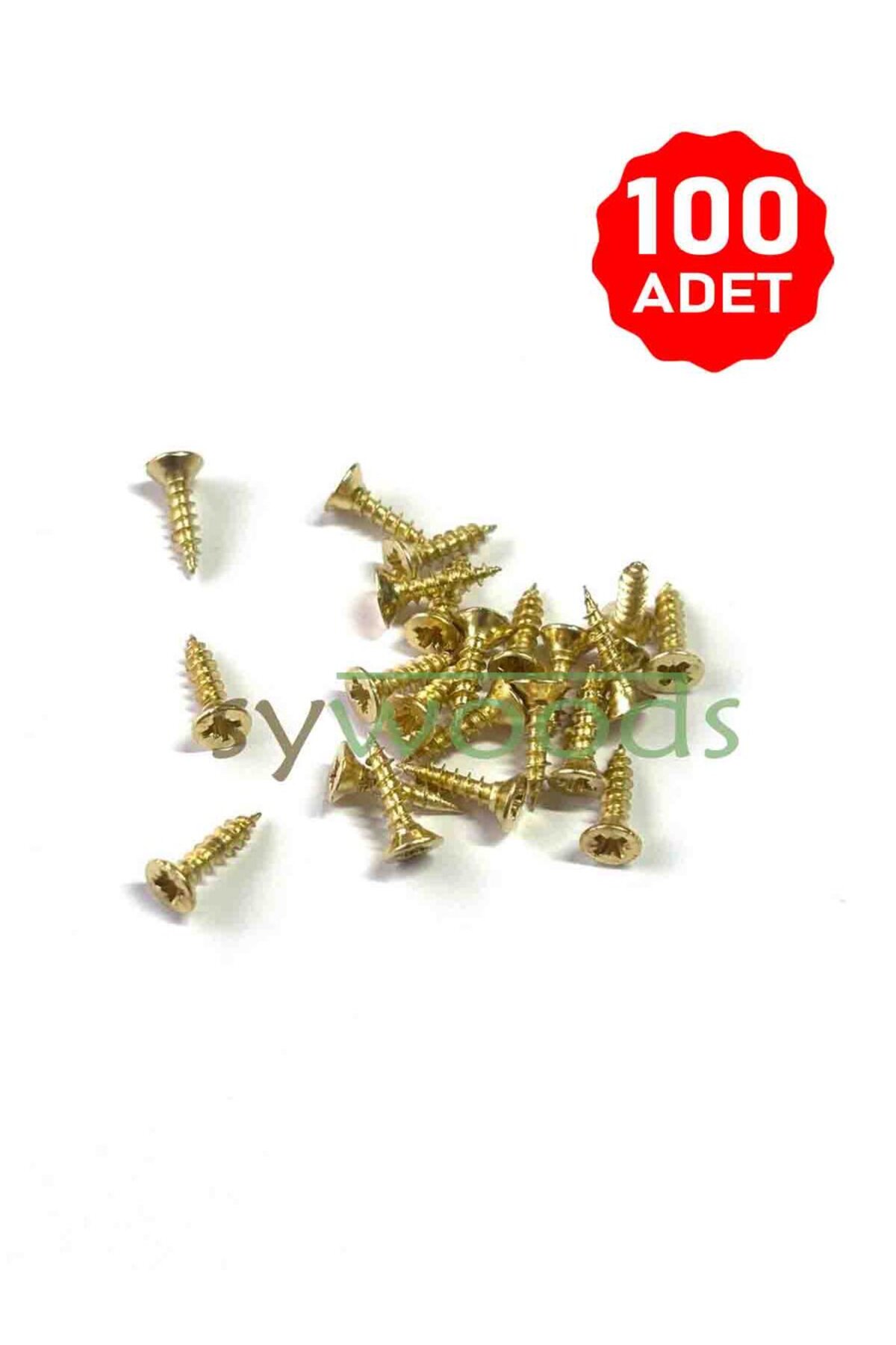 sywoods Sunta vidası ince 2.5x10 mm 100 adet sarı renk