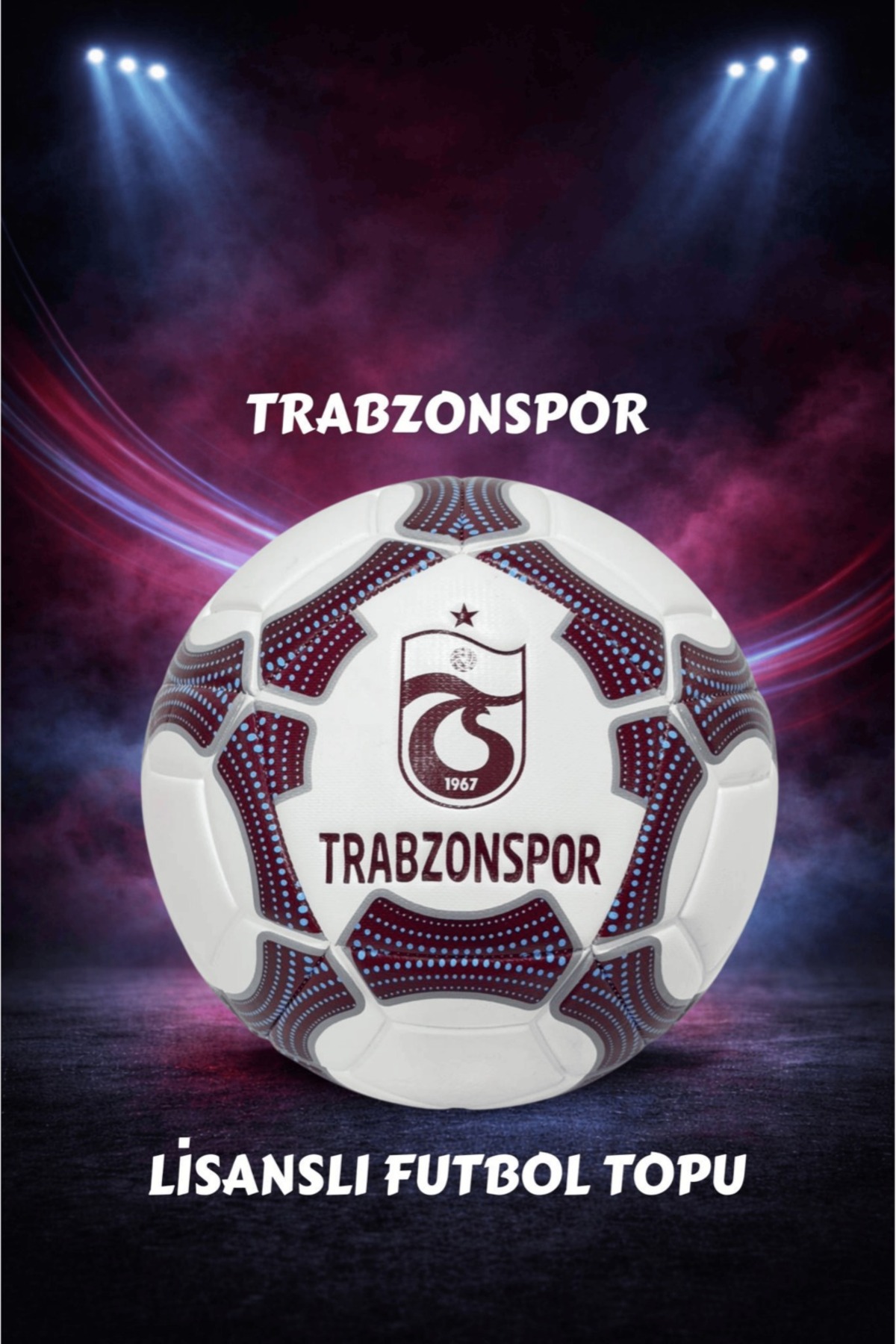 Trabzonspor LİSANSLI FUTBOL TOPU PREMİUM 430 GRAM POMPA HEDİYELİ 5