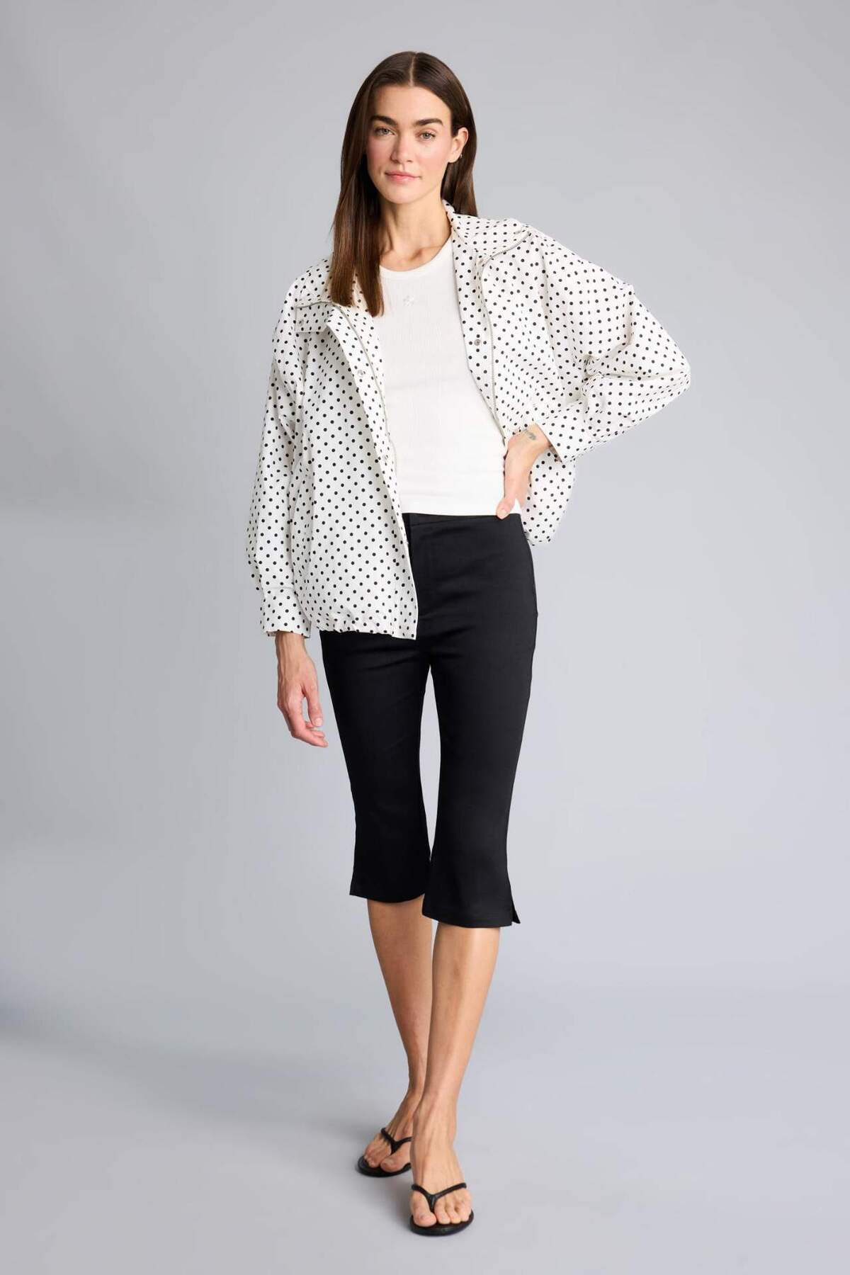 Defacto  Afra x Normal Bel Düz Paça Saten Kapri H1723AX26SM - Görsel 2