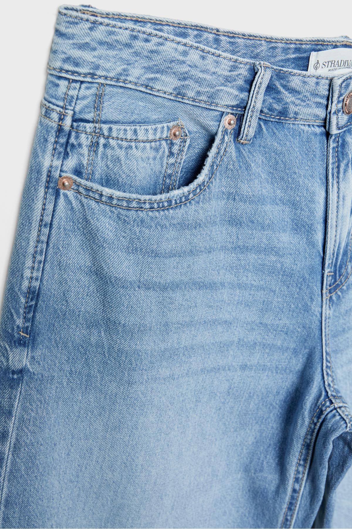 Stradivarius  D91 Düşük Bel Geniş Paça Jean - Görsel 9