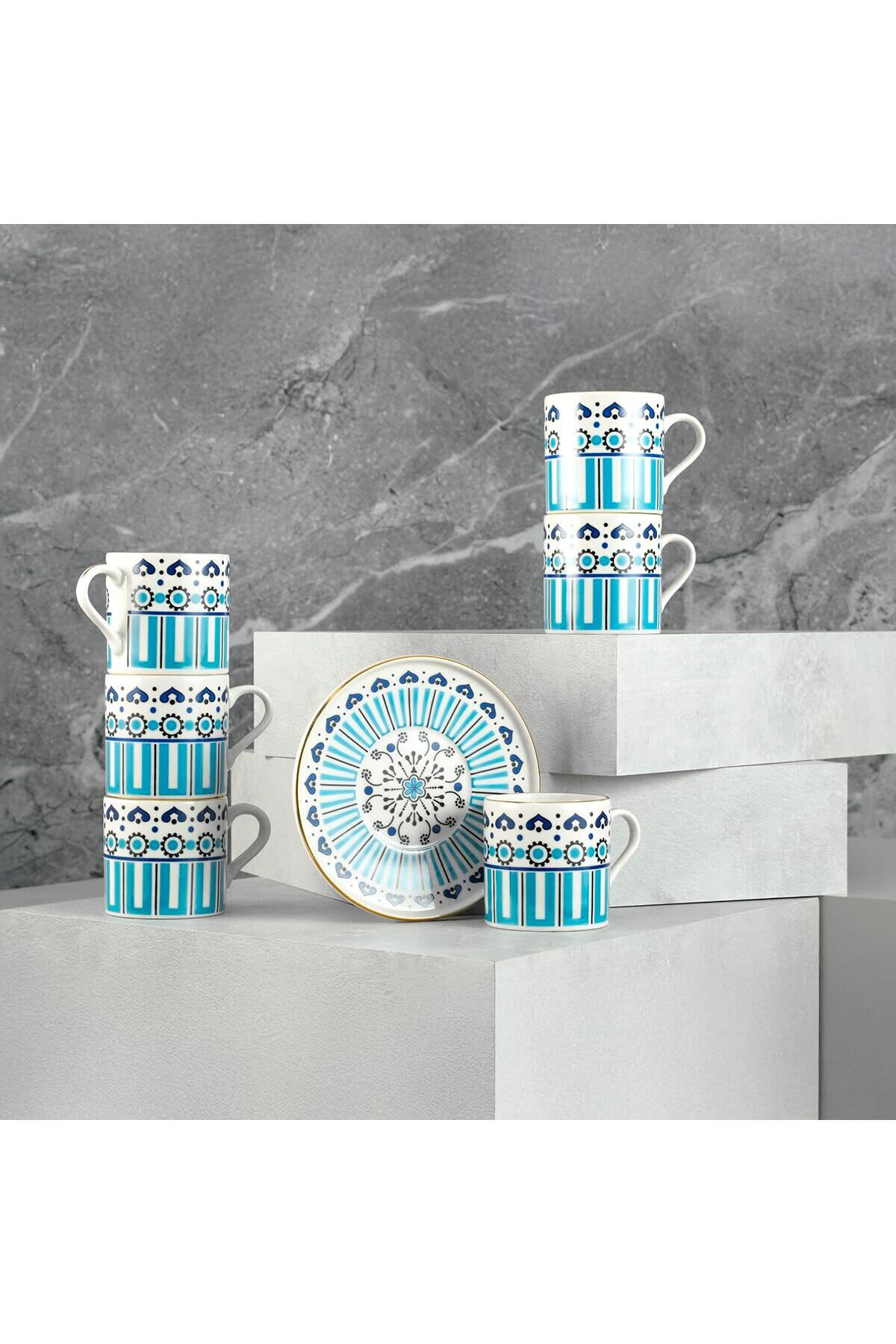 Castello Turkish Coffee Cup Set for 6 90 ml