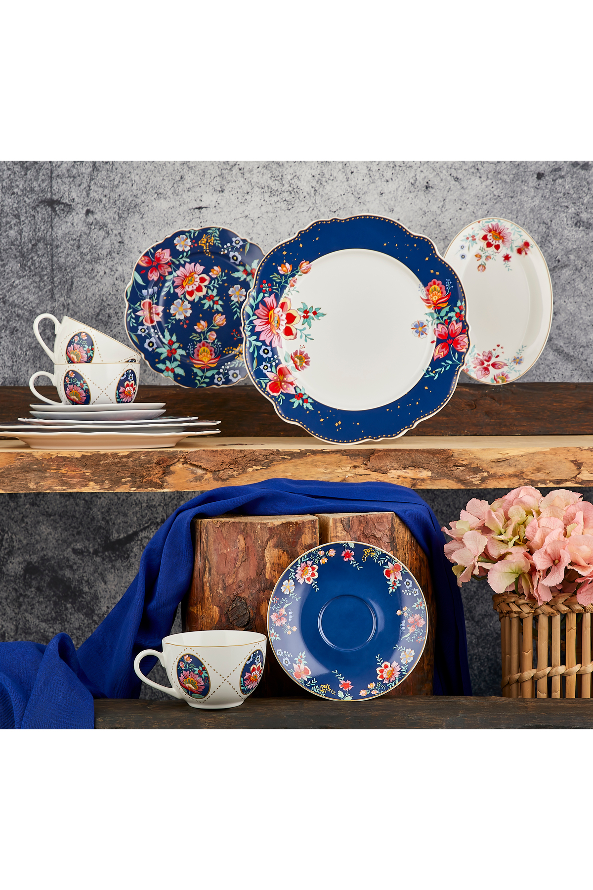 Porcelain 30-Piece Breakfast Set for 6
