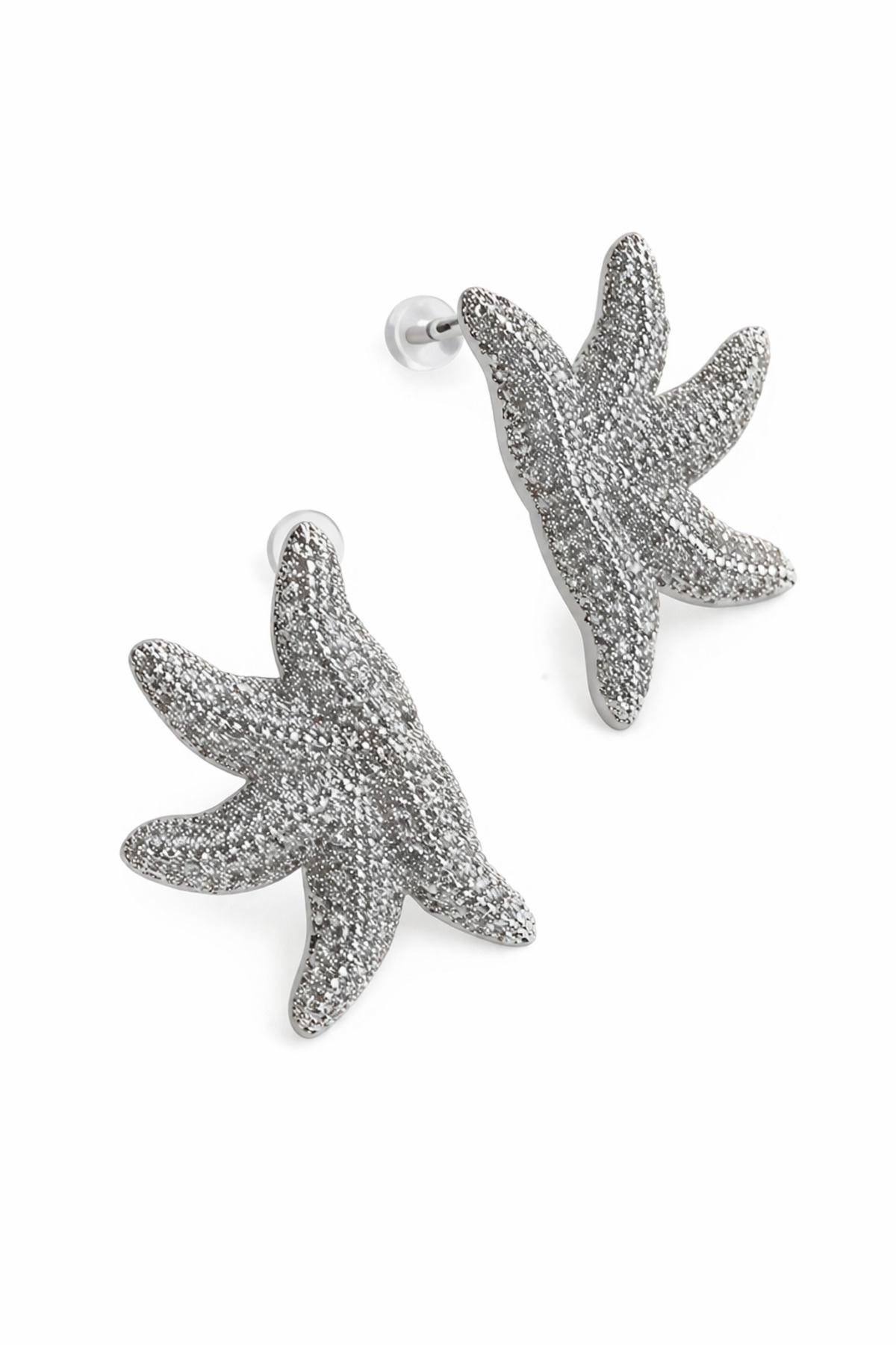 Premium Series Imported Zircon Stone Veneer Starfish Model Unfading Stylish Design Women Earrings