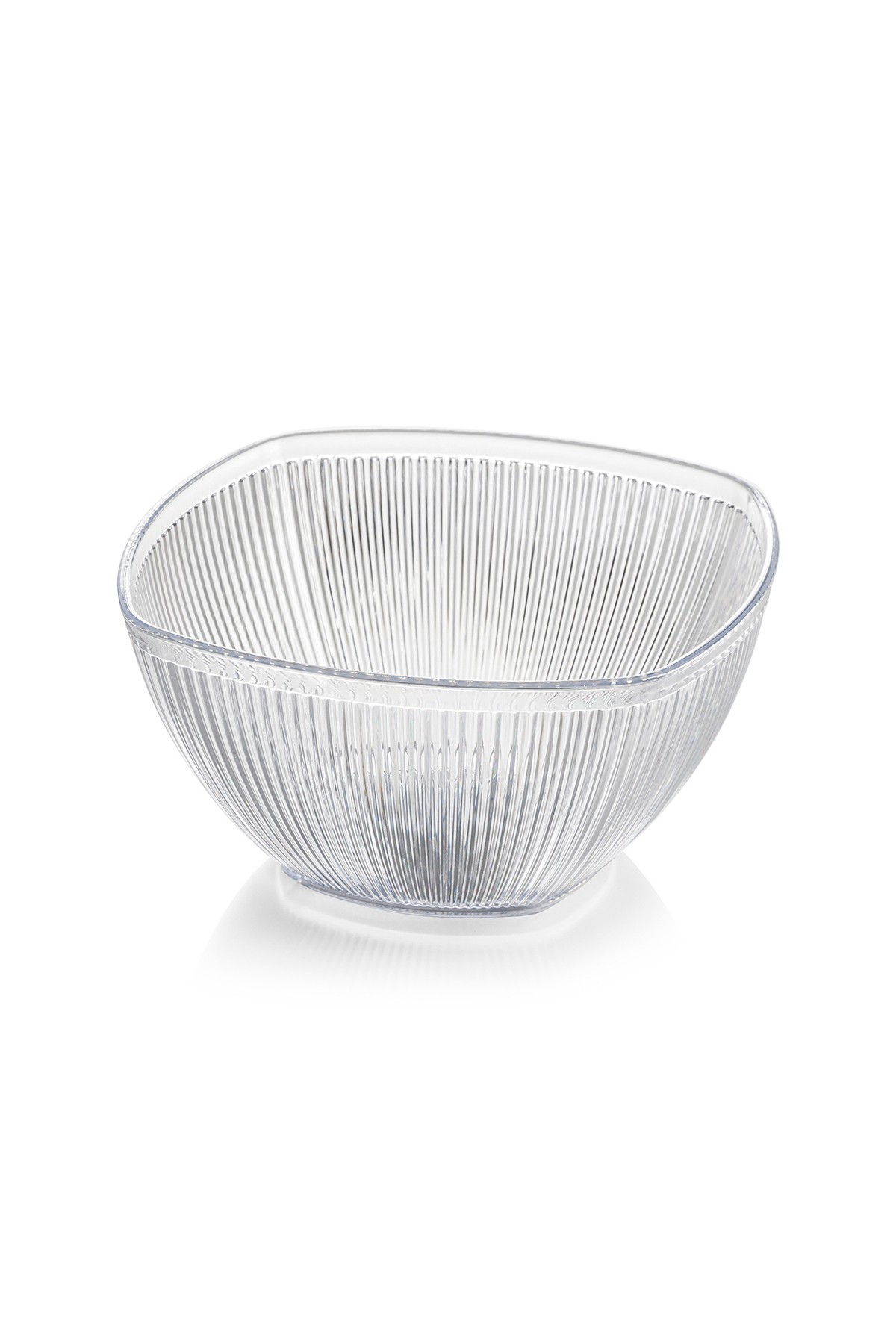 L Borak Square Salad Bowl Medium Transparent