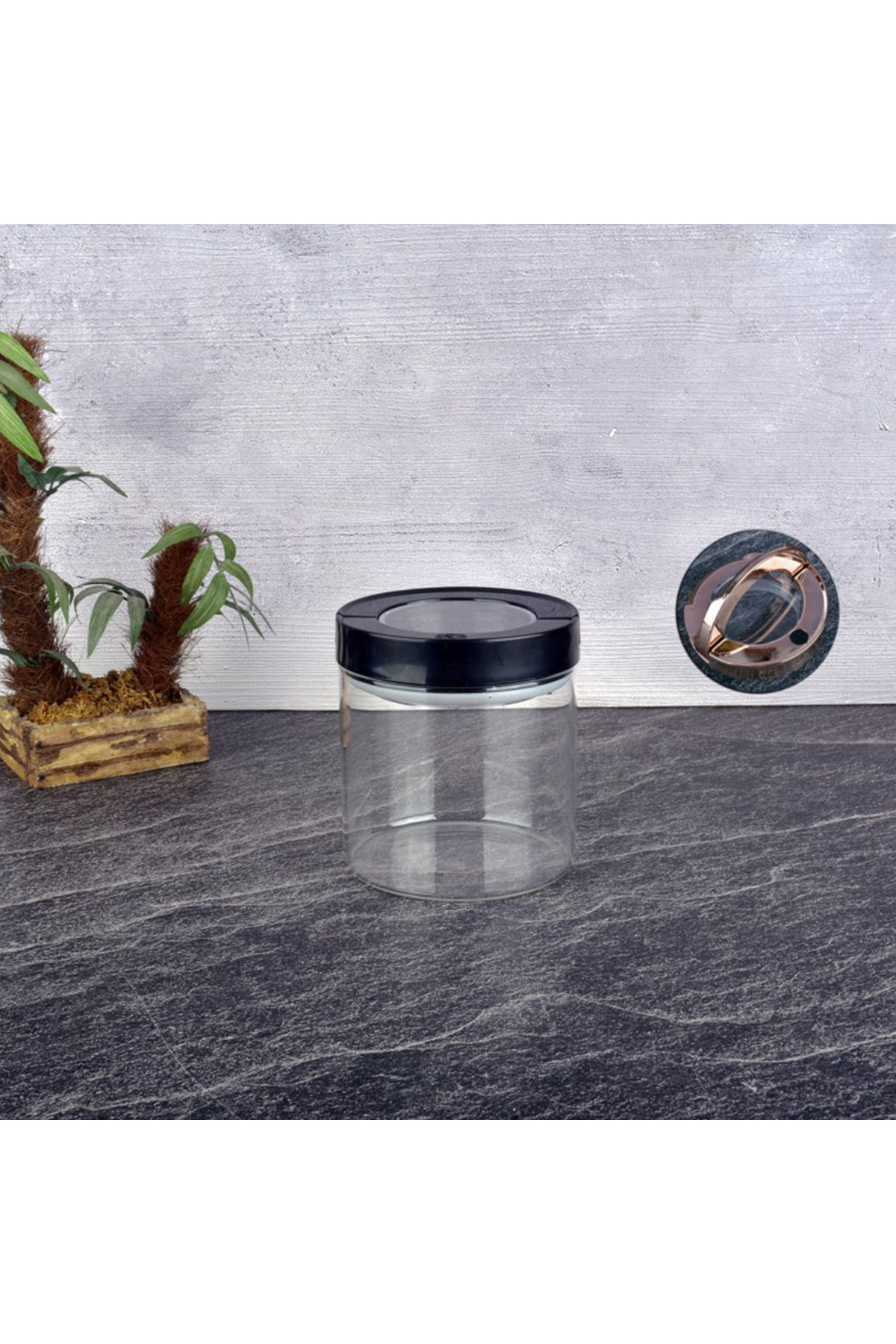 Black Vacuum Jar 850 ml