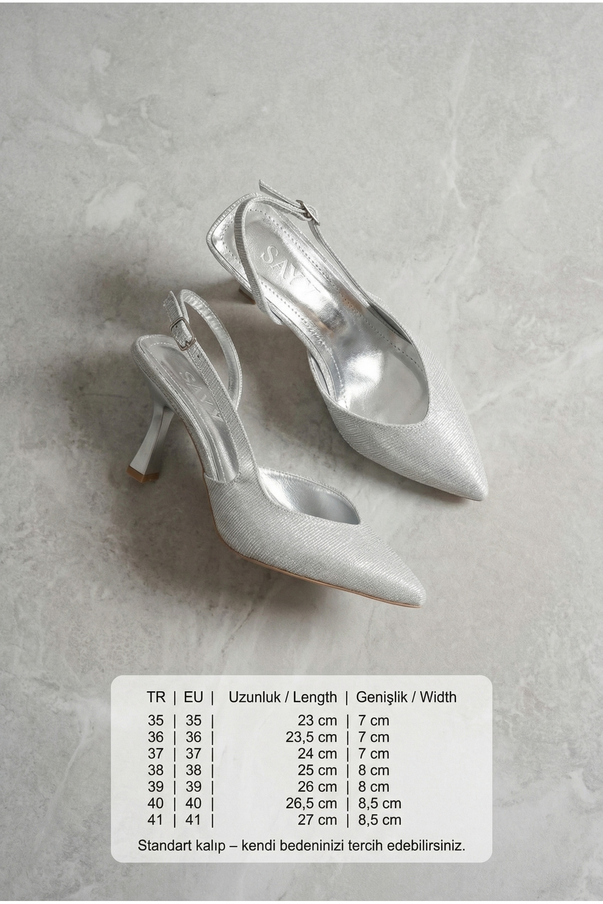 Brielfy  Kadın Tokalı Simli Sivri Uçlu Yaz Topuklu Ayakkabı Gümüş Işıltılı Modern Şıklık - Görsel 3