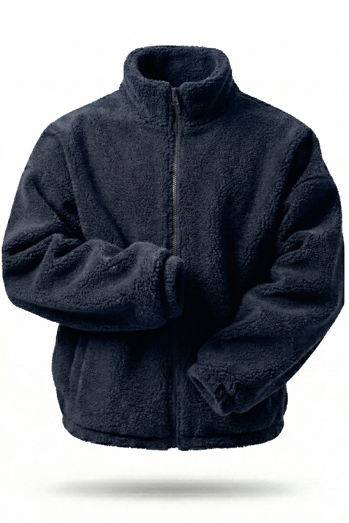 Ghassy Co  Erkek Isı Termal İç Dış Sherpa Sonbahar Kış Tam Fermuarlı Peluş Polar Sweatshirt - Görsel 3