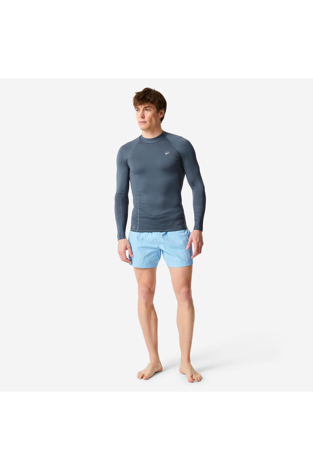 Decathlon Erkek Slim Fit Uzun Kollu UV Korumalı Tişört - Gri - 100 görsel 2