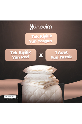 YÜN EVİM Tek Kişilik Yatak Seti (+1 Adet Yastık Hediye)