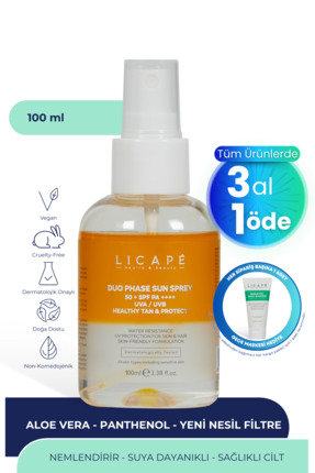 Licape Kuru Ve Hassas Ciltler İçin İki Aşamalı, Su Bazlı Ve Suya Dayanıklı Gü...