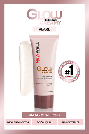New Well Glow Creamy Highlighter Doğal Işıltılı Krem Aydınlatıcı 30 ML Pearl 01