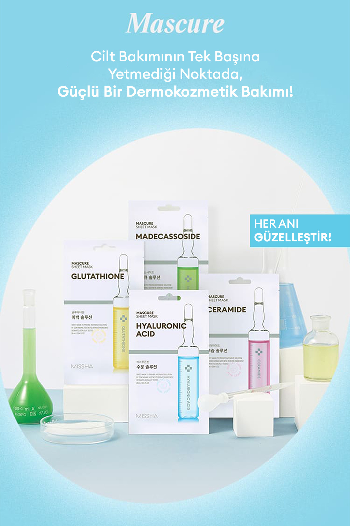 Seramid İçerikli Besleyici Yaprak Maske Mascure Moisture Barrier Solution Sheet Mask (Ceramide) — 111377 — تصویر 9 از 9