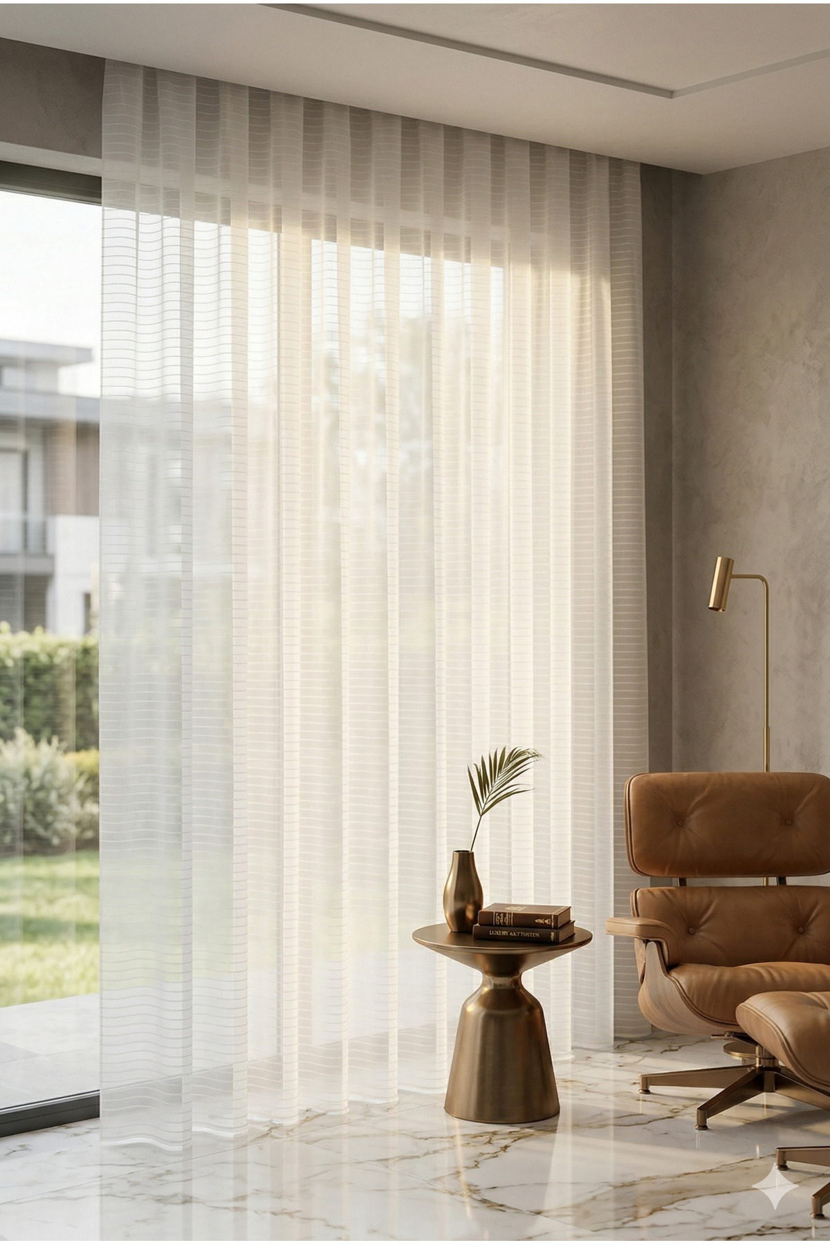 Miabella Home Κουρτίνα Λευκή Γάζα 140x250 εκ |   Μονό φτερό, πλενόμενο, κομψό...