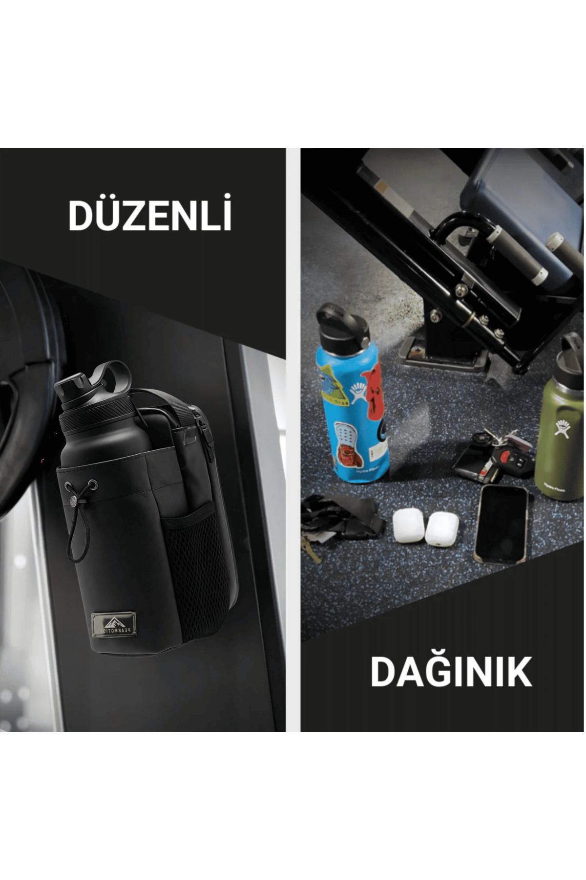 Store  PeakMotion Manyetik Siyah Spor Çantası |Suya Dayanıklı Tasarım, Çok Bölmeli Spor & Seyahat Çantası - Görsel 4