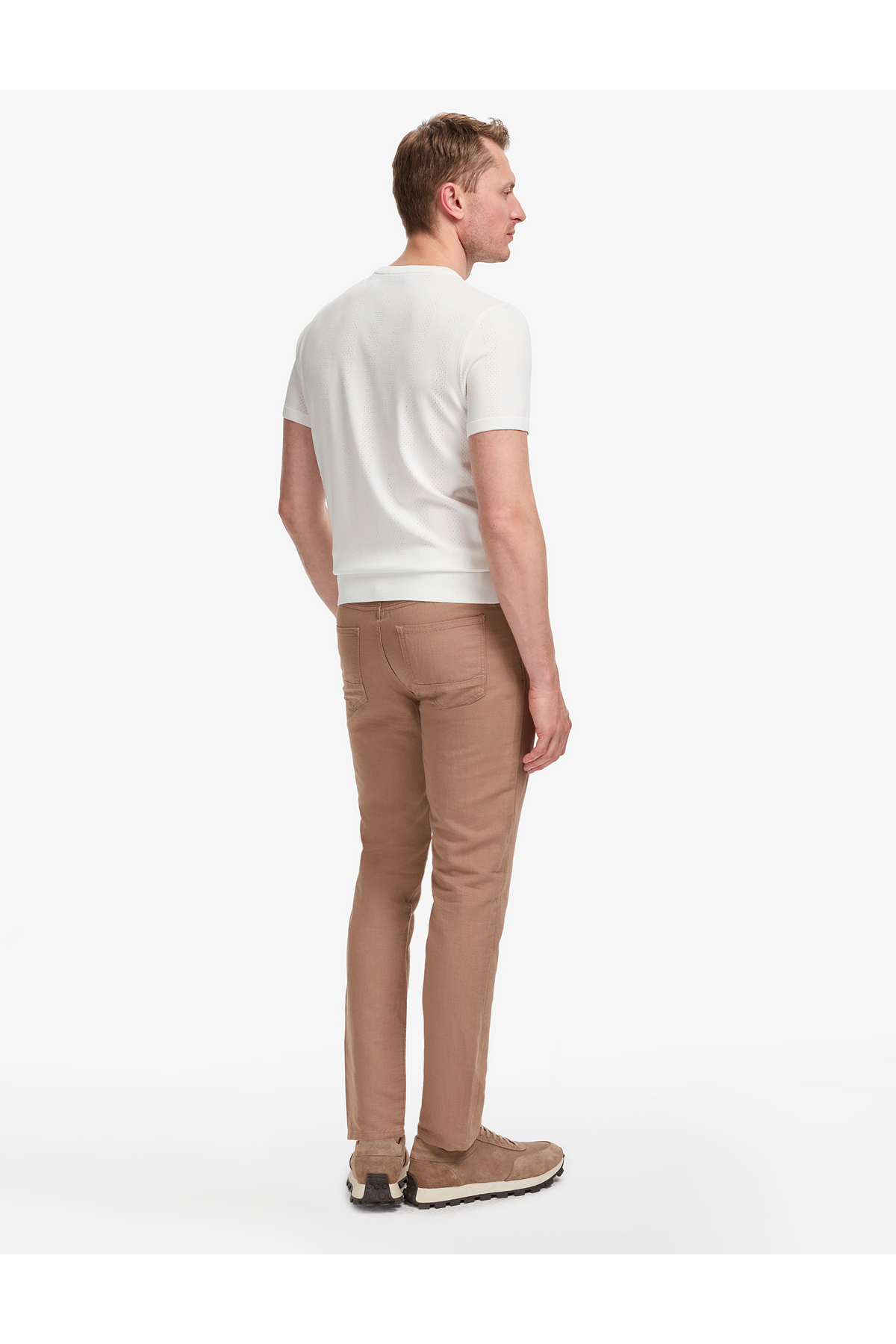 Pierre Cardin Vizon Slim Fit Keten Karışımlı Kanvas Pantolon 50268095-VR052 görsel 4