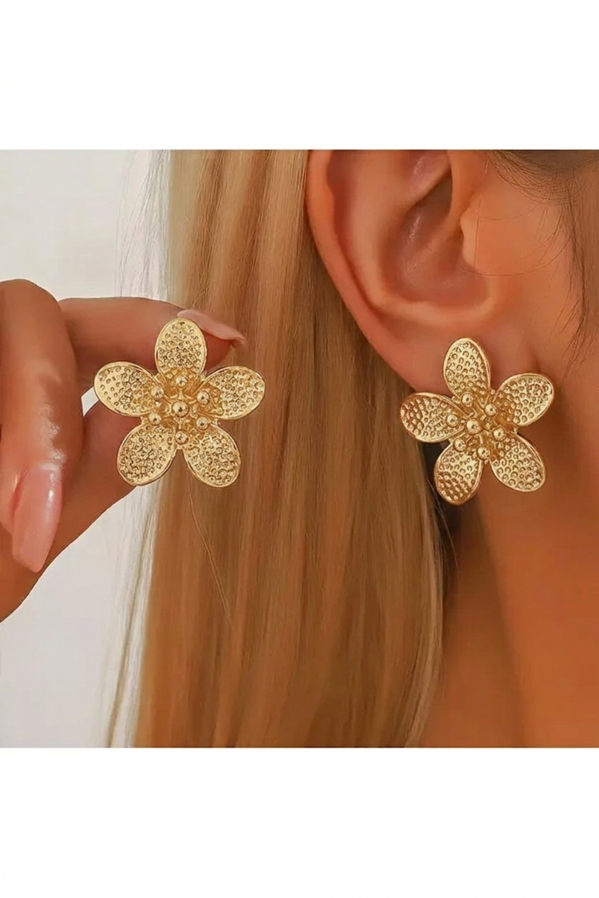 Ultra Hafif Aria Çiçek Küpe Flower Küpe (1 ÇİFT)