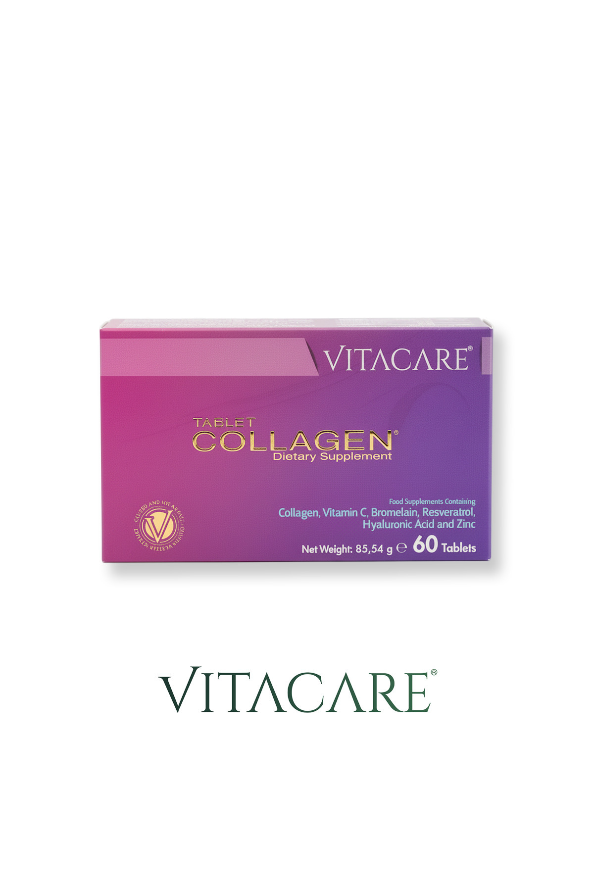 Vitacare Collagen Tablet Tip1 Tip3 Resveratrol Bromelain Biotin - 60 Tablet |...