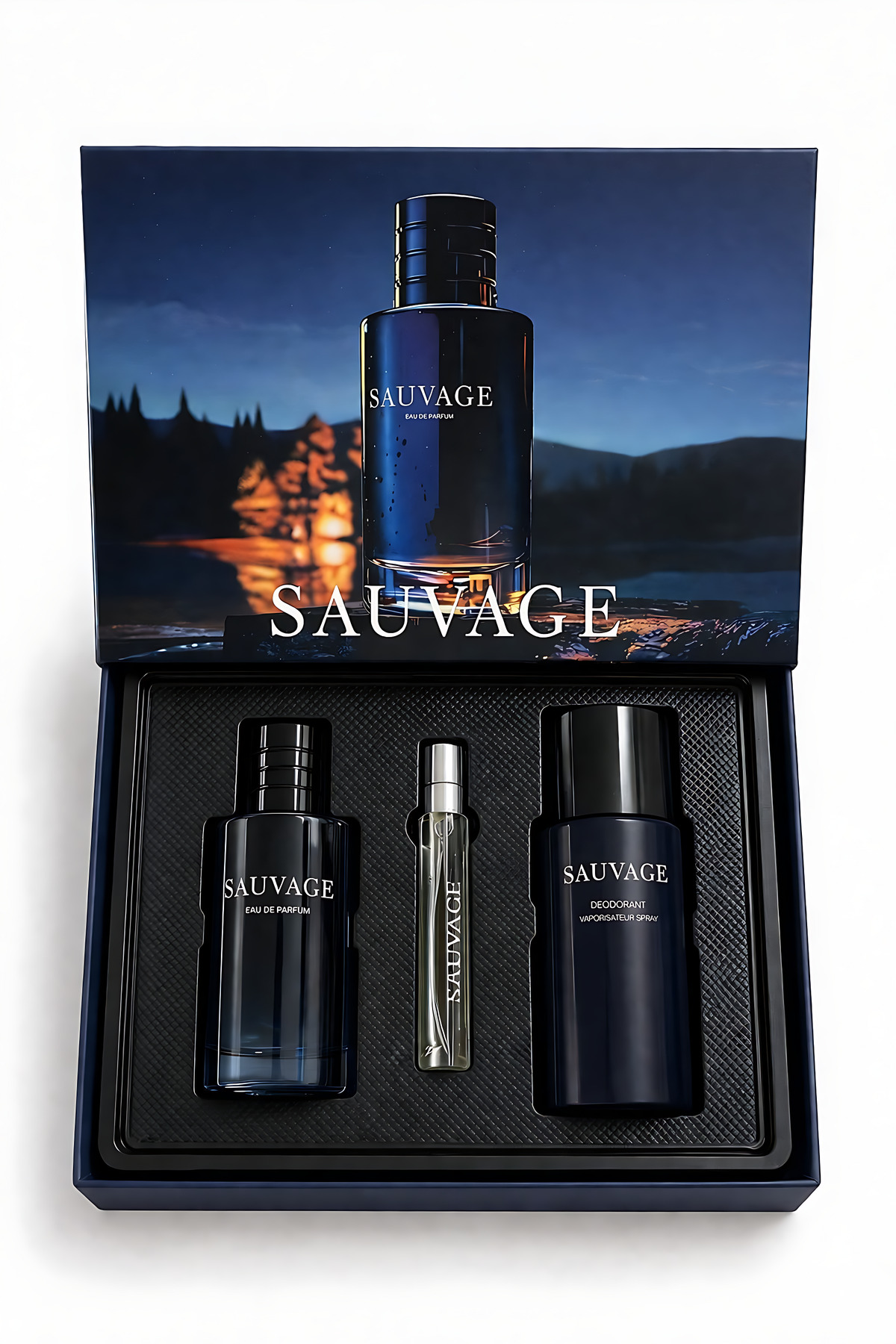 DİORS Sauvages Edp 100 ml Erkek Parfüm & Deodorant 150 ml & Dekant