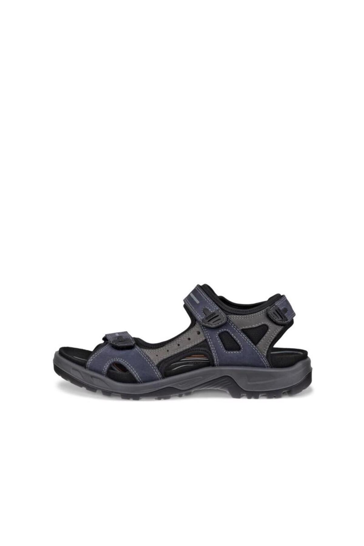 Ecco Offroad Erkek Mavi Deri Sandalet