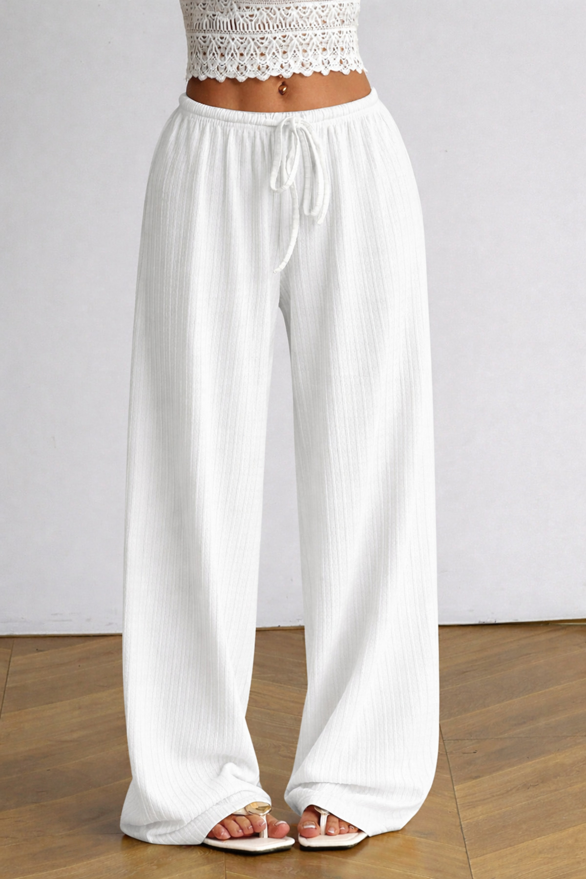 S&A DESIGN  Kadın Bol İspanyol Paça Pantolon - Görsel 5