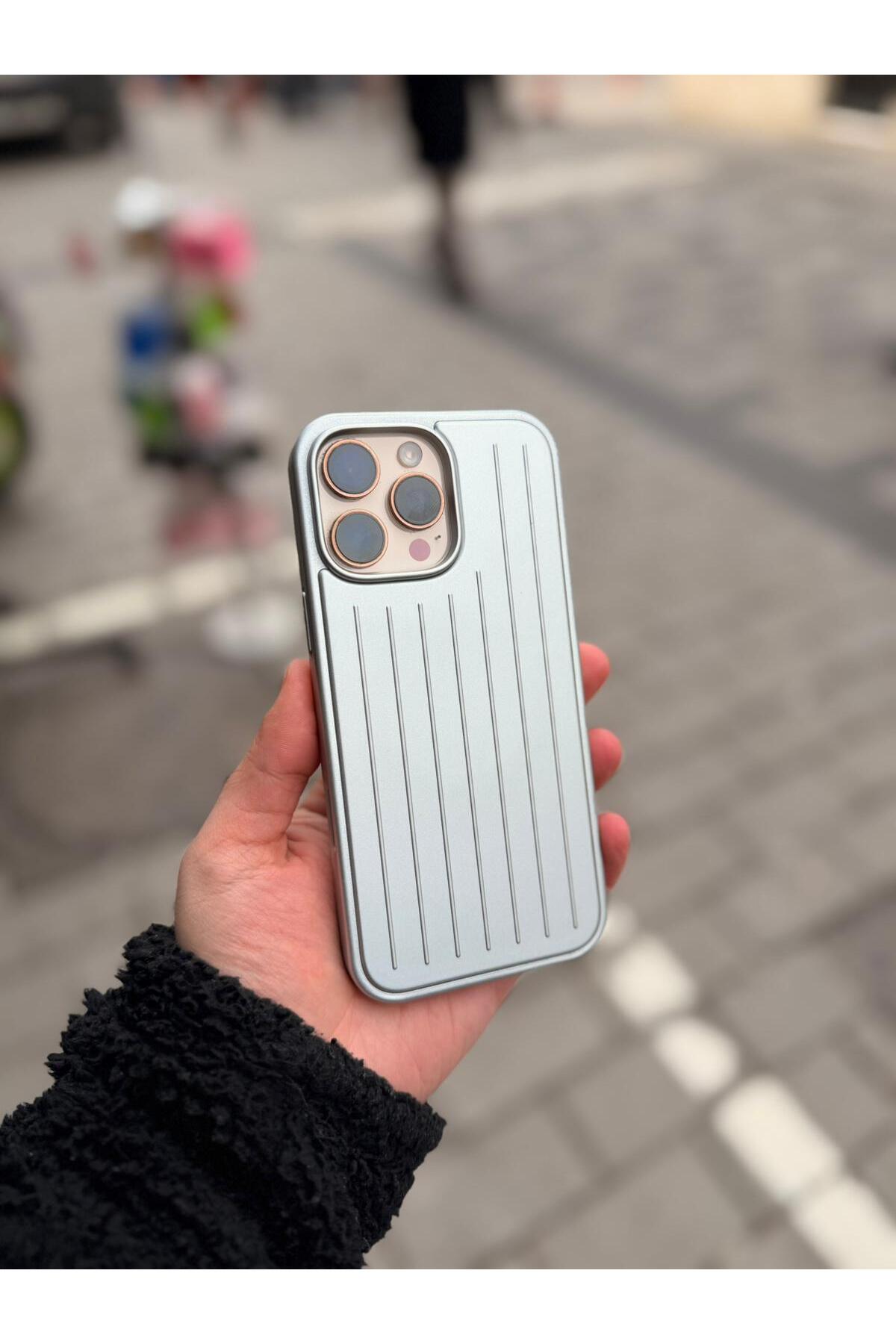 EFCASE Iphone 16 Pro Max Uyumlu - Rimowa Premium Valiz Desenli