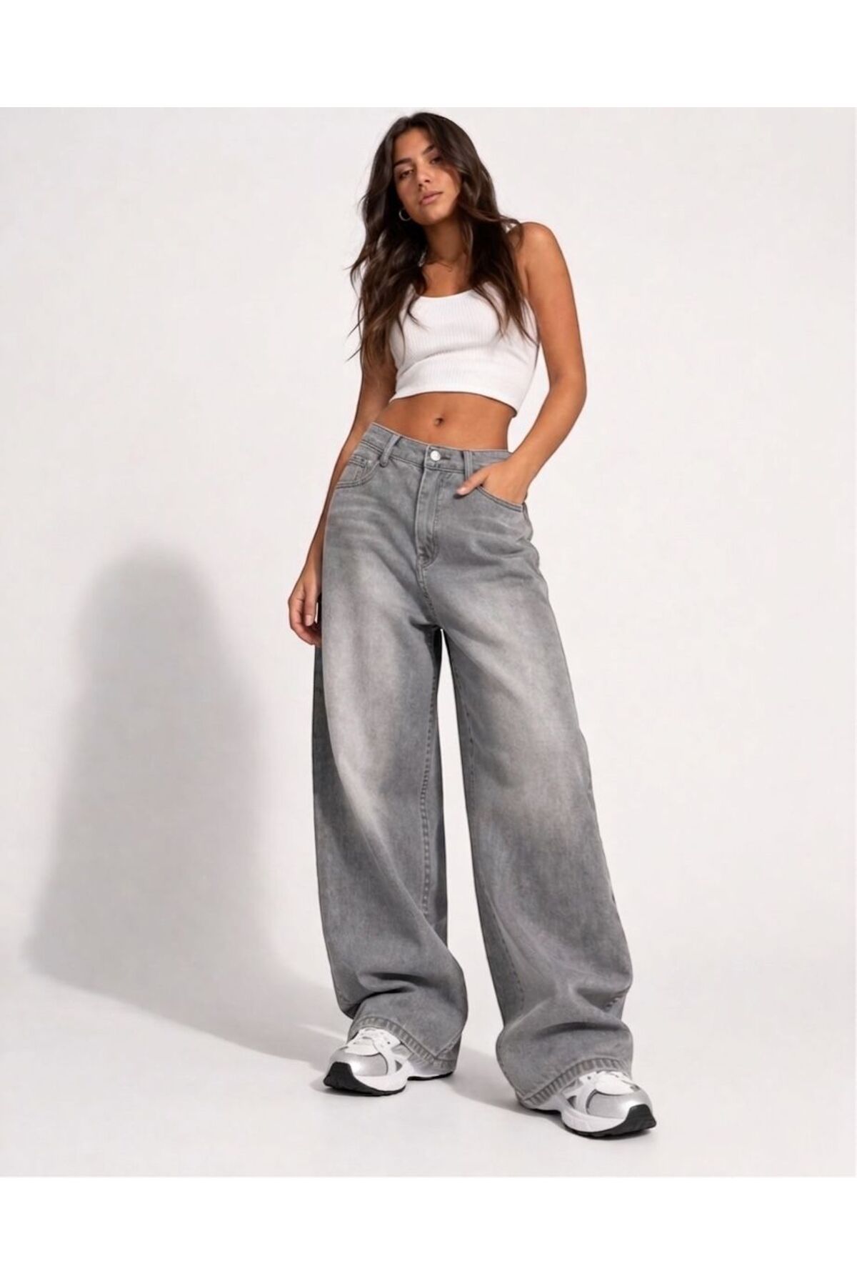 St.Poll  YIKAMAL UNİSEXI BAGGY JEANS PANTOLON - Görsel 4
