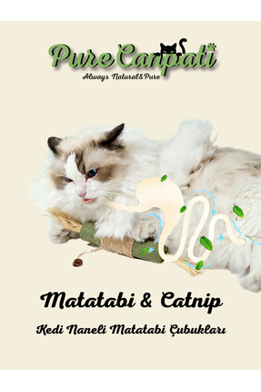 PureCanpati Matatabi & Catnip Kedi Oyuncağı – Doğal Oyuncak& Diş Kaşıyıcı