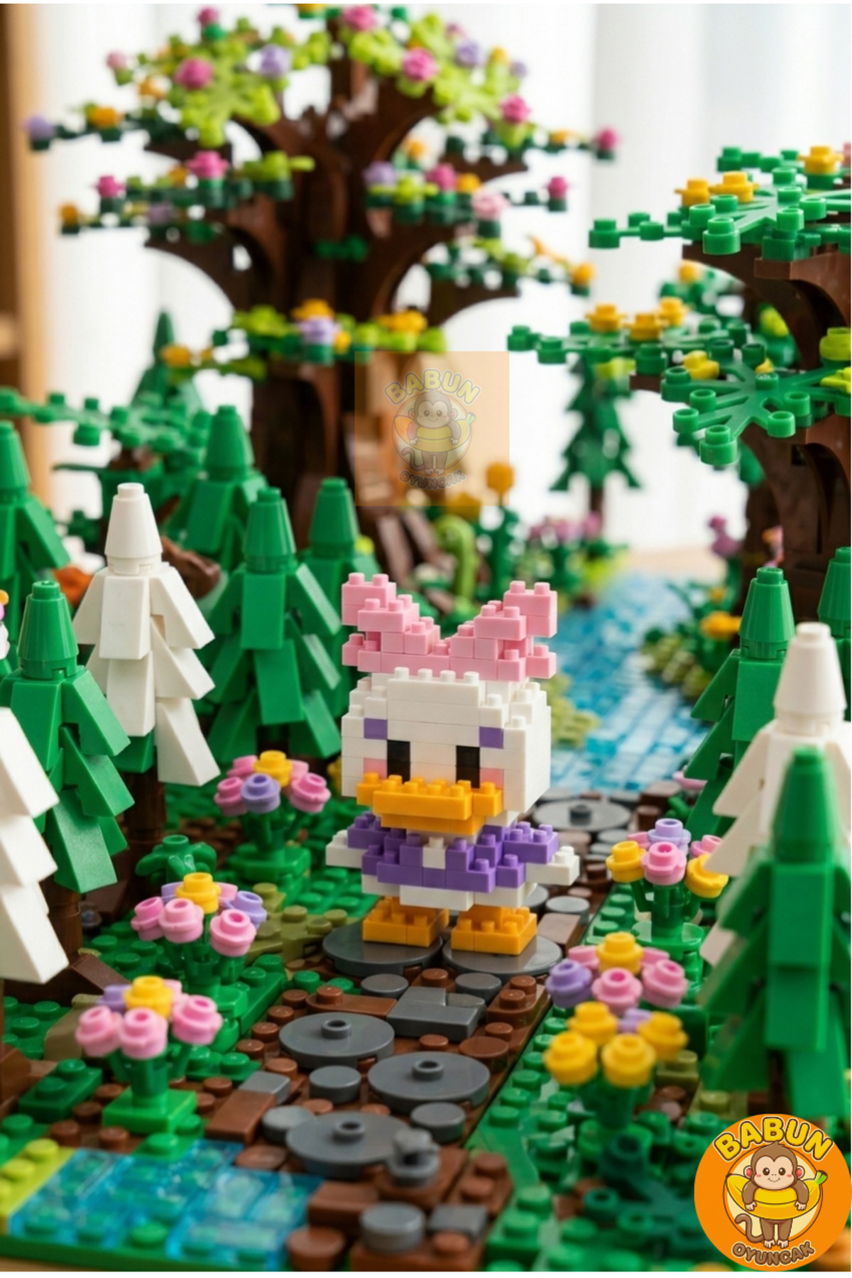 Bricks Daisy Duck Karakter Figürü 3D Yapboz Puzzle Yapı