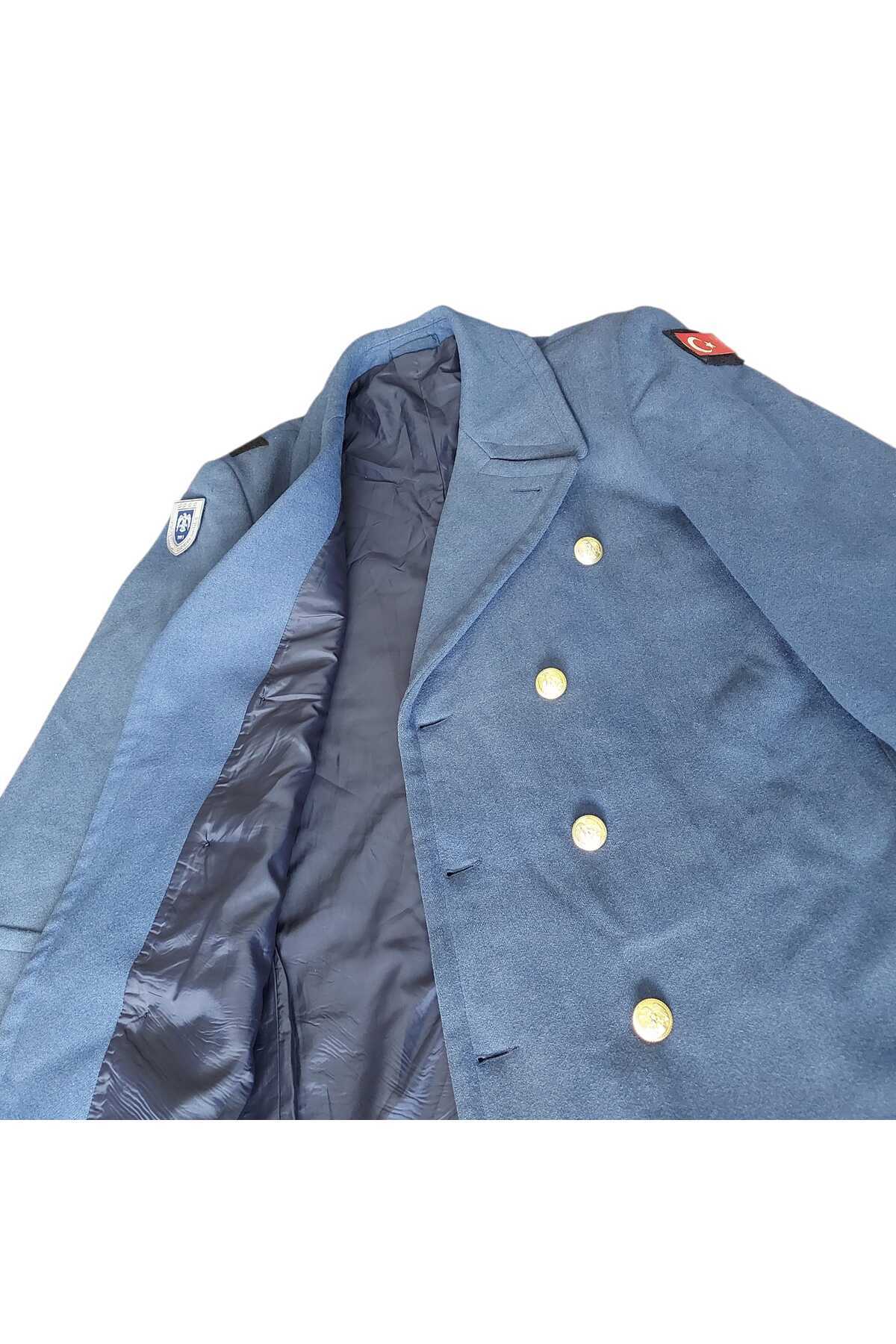 kho military design  Gök Mavisi Renk Hava Kuvvetleri Yün Tören Kaput (50-6/M-L Beden) (Lütfen Açıklamayı Okuyuz) - Görsel 3