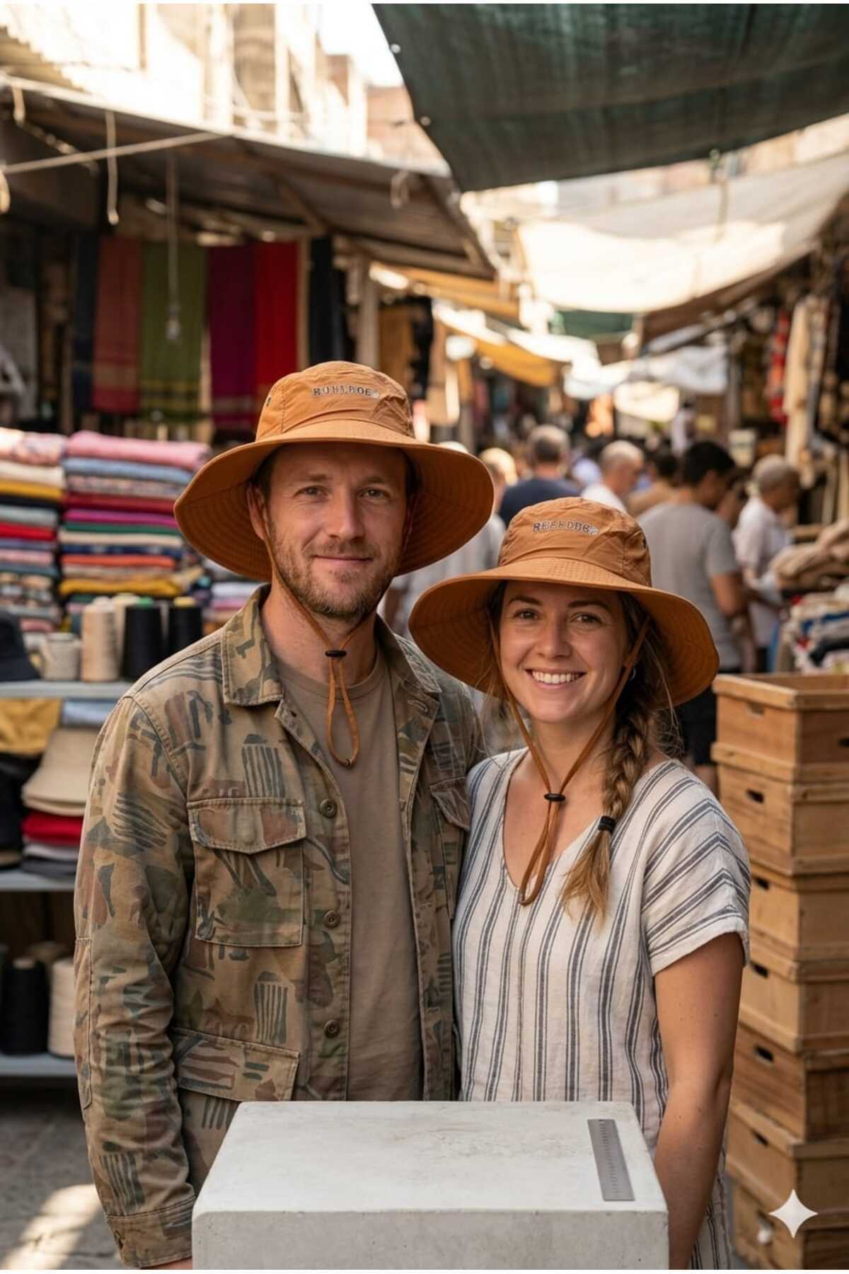 WOHOME Unisex Outdoor Safari Şapka İpli Geniş Kenarlı Kamp Balıkçı görsel 2