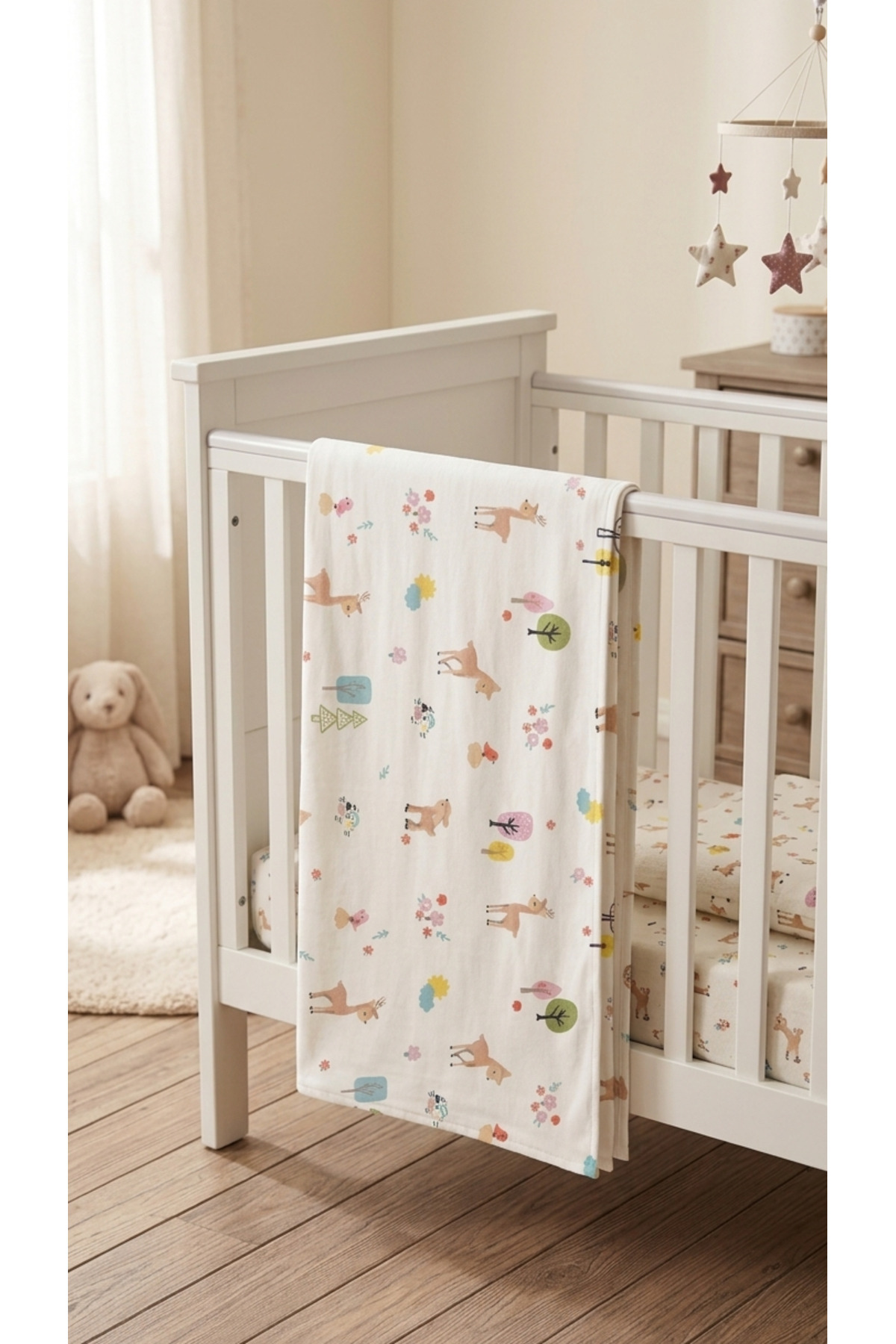 Double-Sided Baby & Kids Blanket 100% Cotton Flannel Pattern 100x120 Cm
