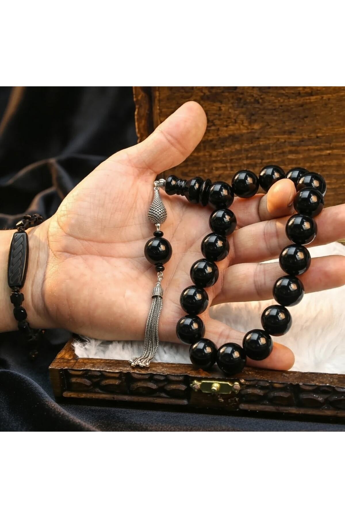 Black Craft Erzurum Oltu Taşı Damla İmameli Maskot Boy Tespih