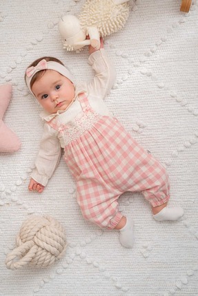 Valia Baby Sensitive Müslin Gömlekli Kız Bebek Salopet Takımı