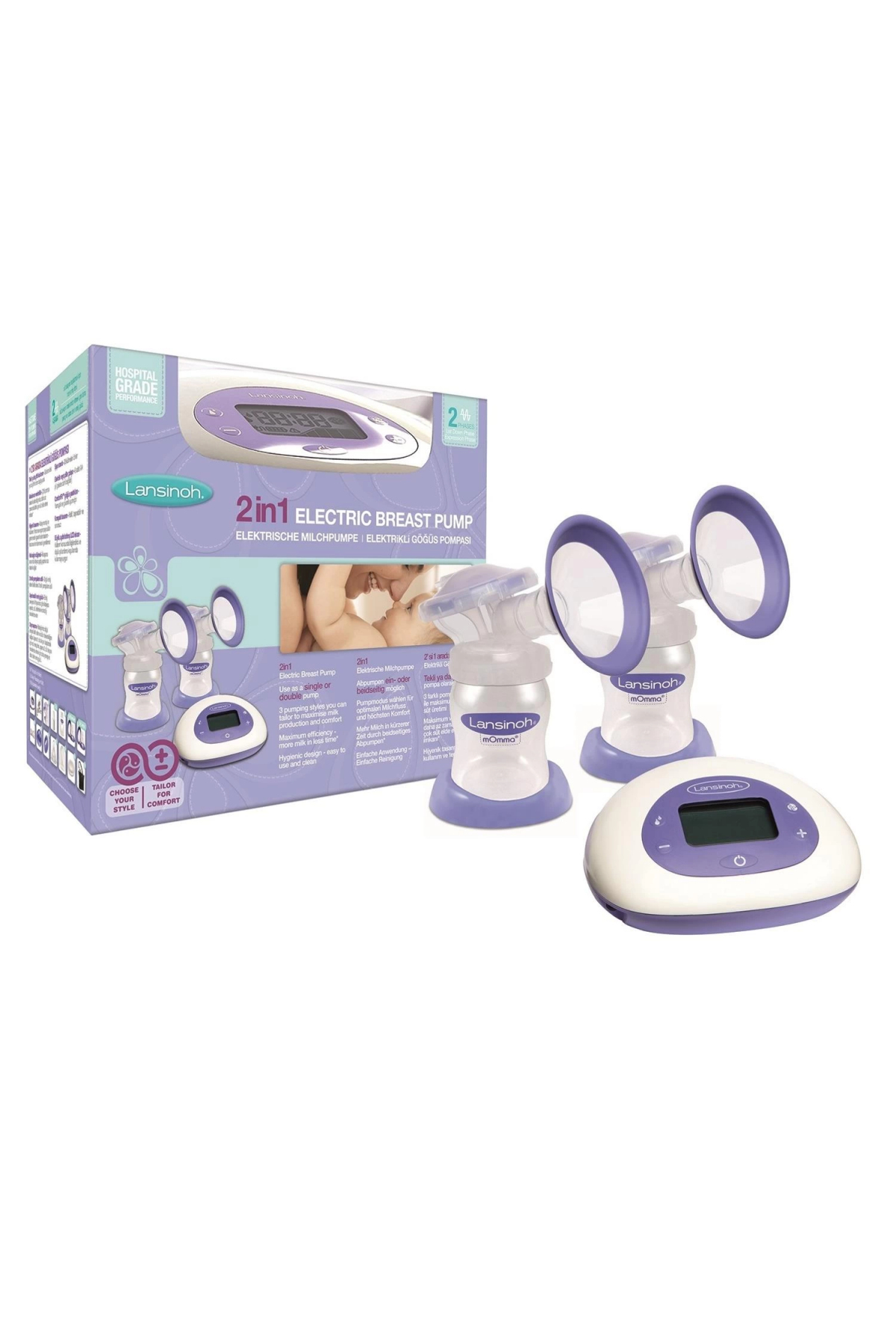 LANSINOH Çiftli Göğüs Pompası fotoğrafı 3 (önizleme)