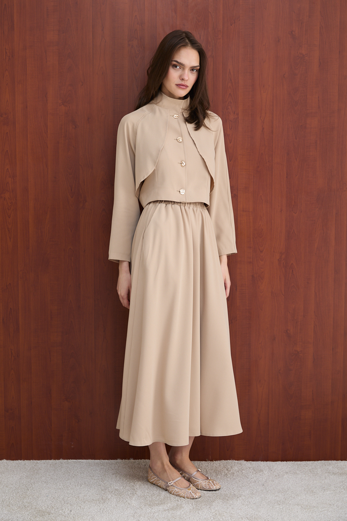 Melike Tatar Jacket and Skirt Set 32-2790