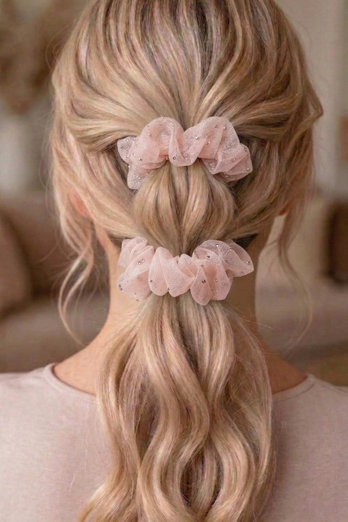 2 X STONE TULLE RUBBER BUCKLE
