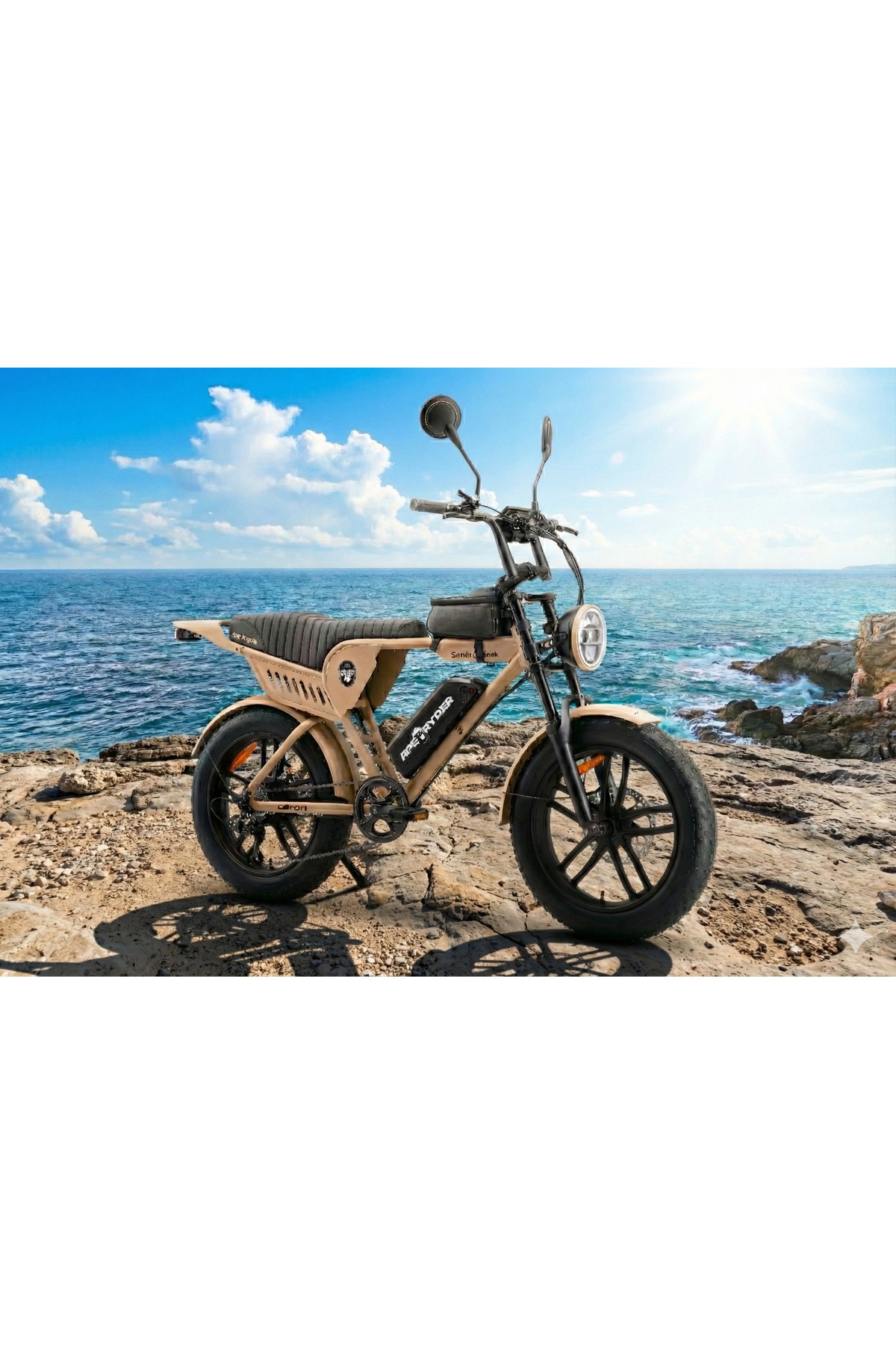 Ape Ryder Genon Ultra 750w Elektri̇kli̇ Bi̇si̇klet Ayna Çanta Ve El Gazi Hedi̇yeli̇