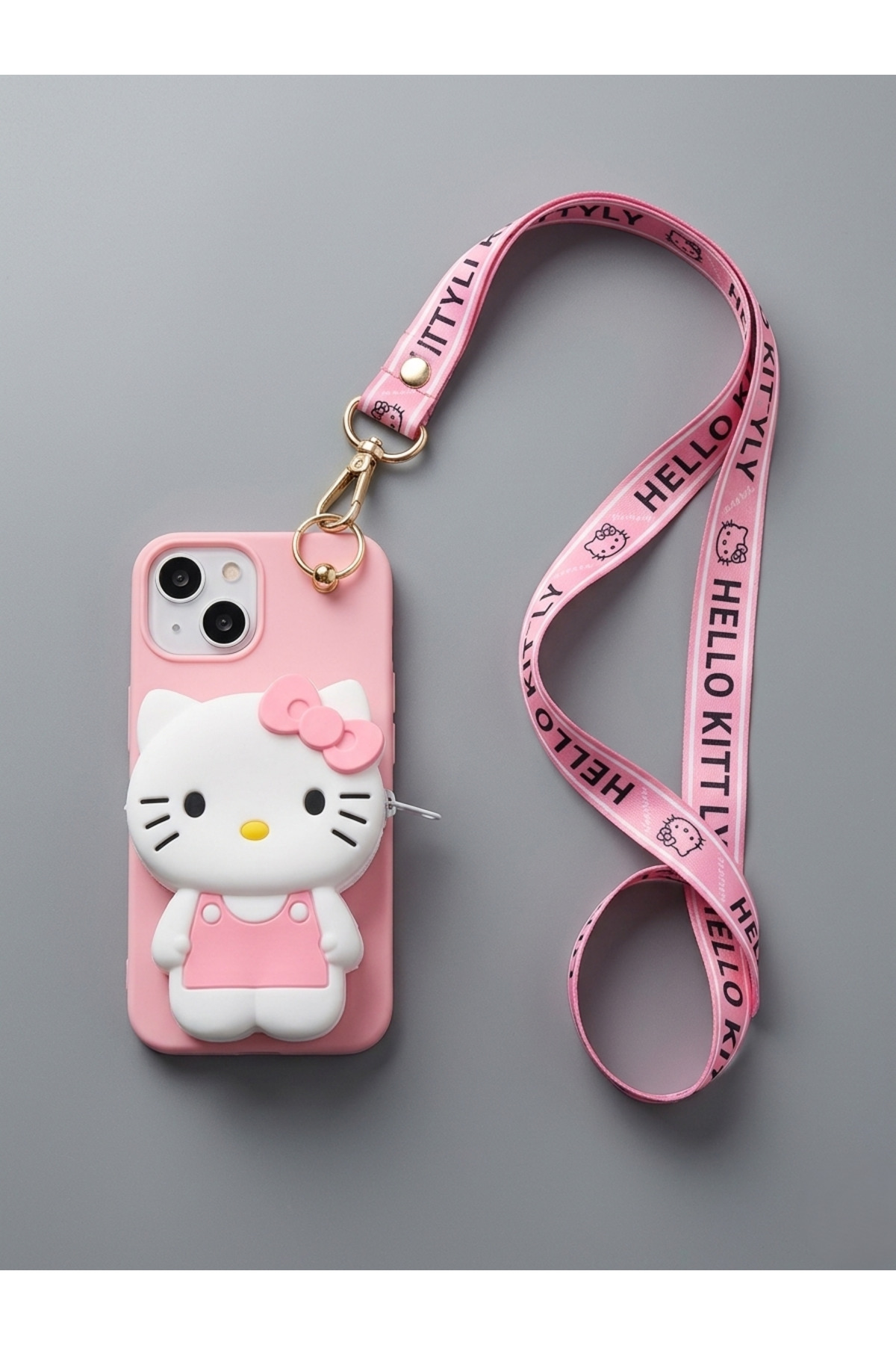 3D Patterned Phone Case with Iphone 13 and 14 Compatible Bag and Neck Hand Strap Apparatus
