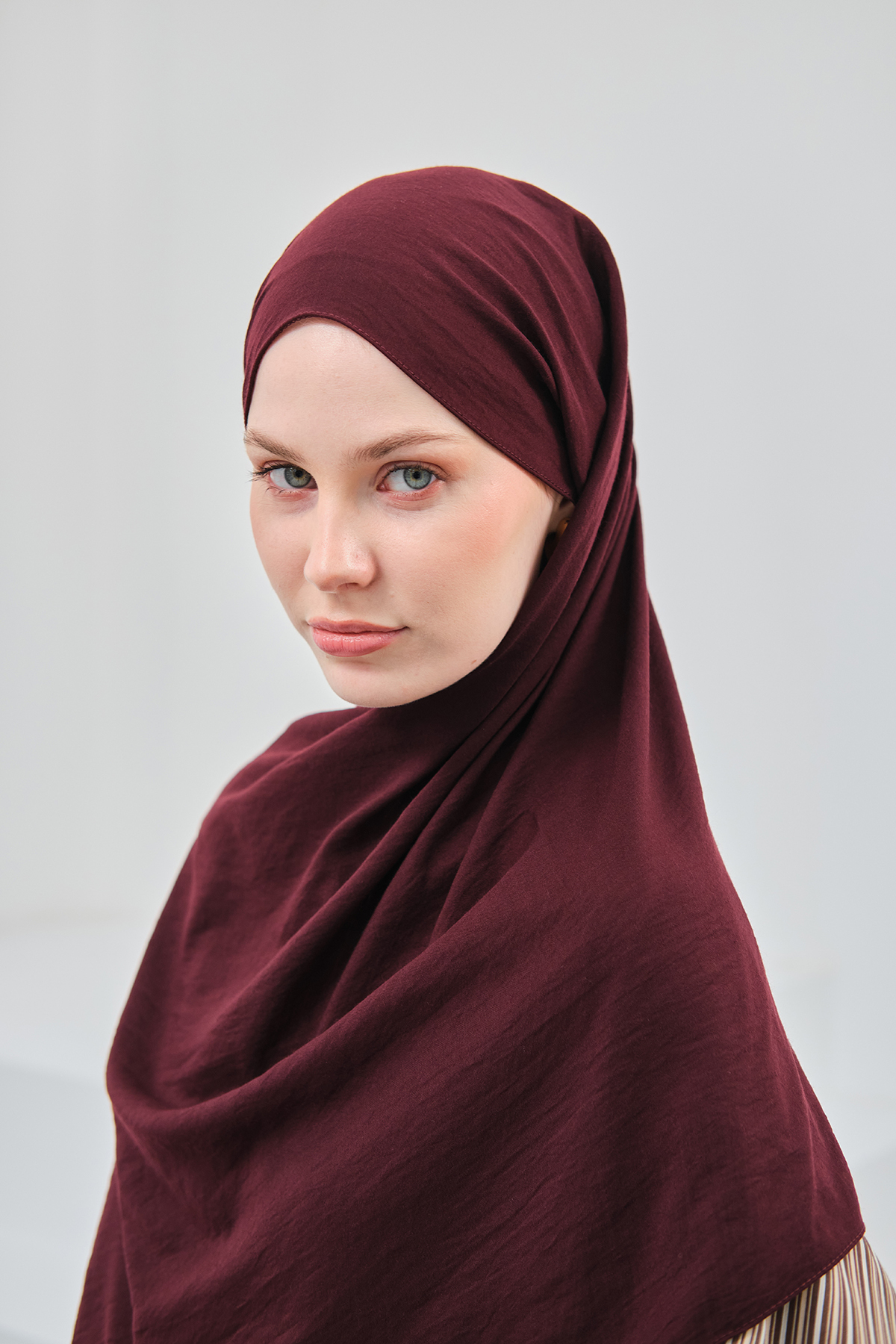 Mira İpek  Mira Pamuklu Düz Şal - Görsel 3