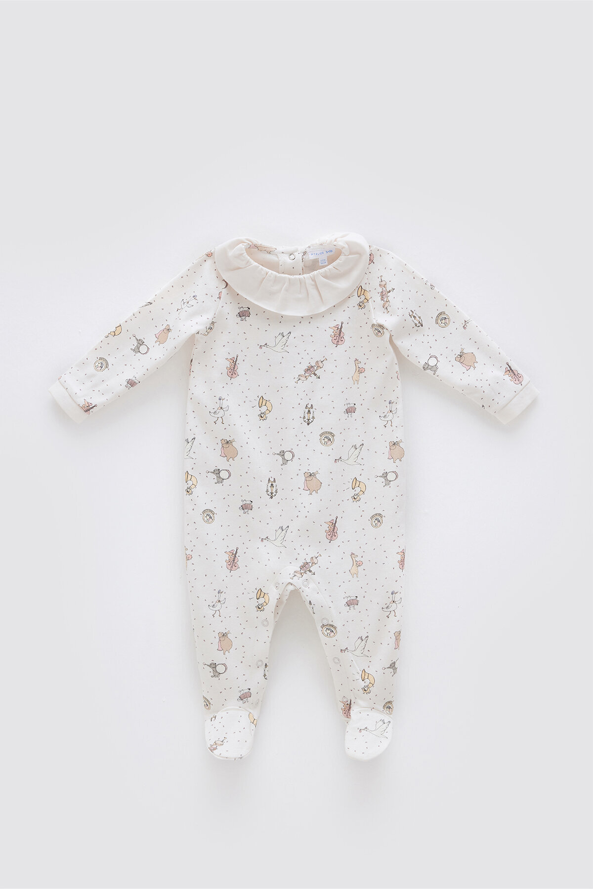 Atelier Babbi 100% Cotton Baby Romper - Theatre / Pink