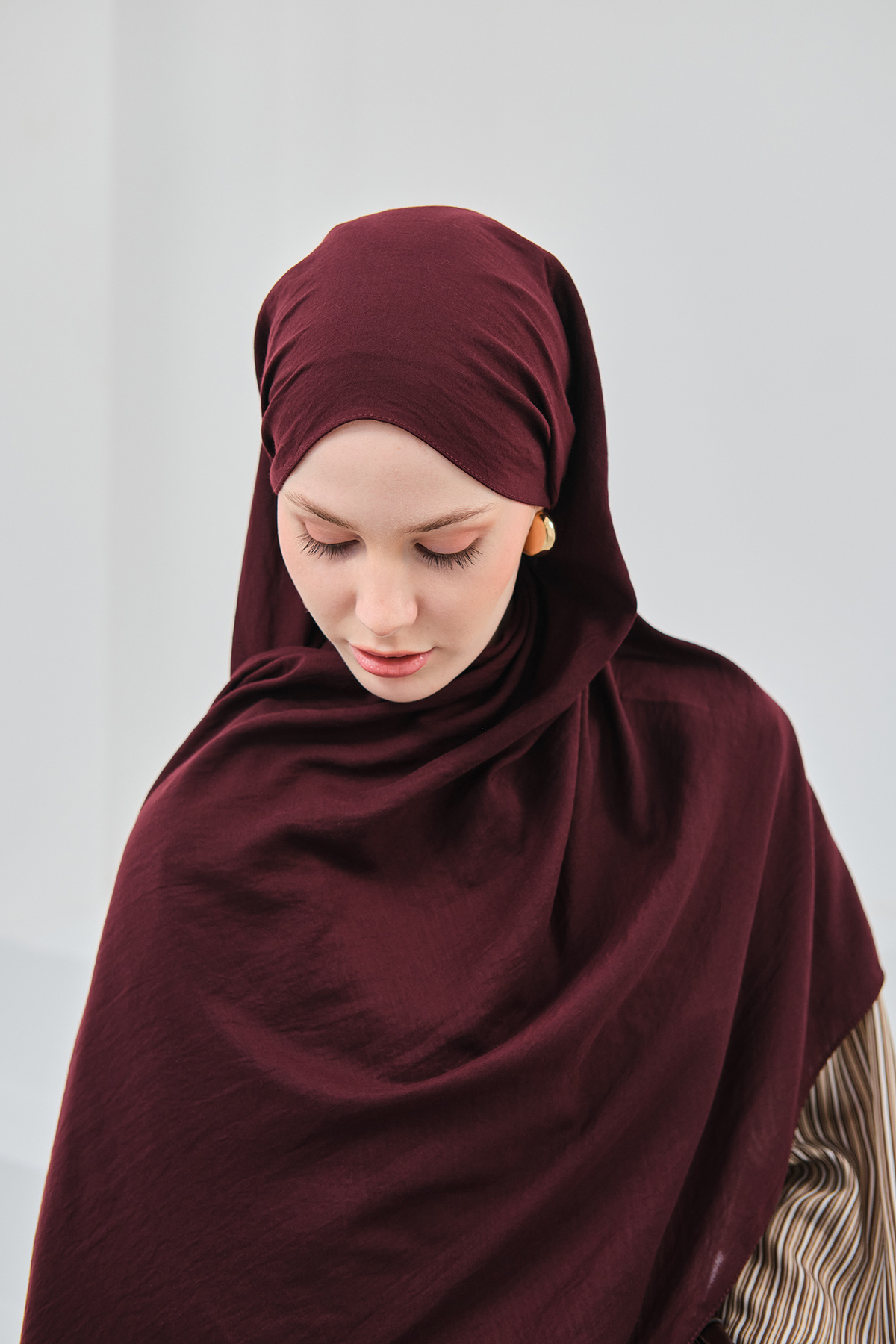 Mira İpek  Mira Pamuklu Düz Şal - Görsel 6