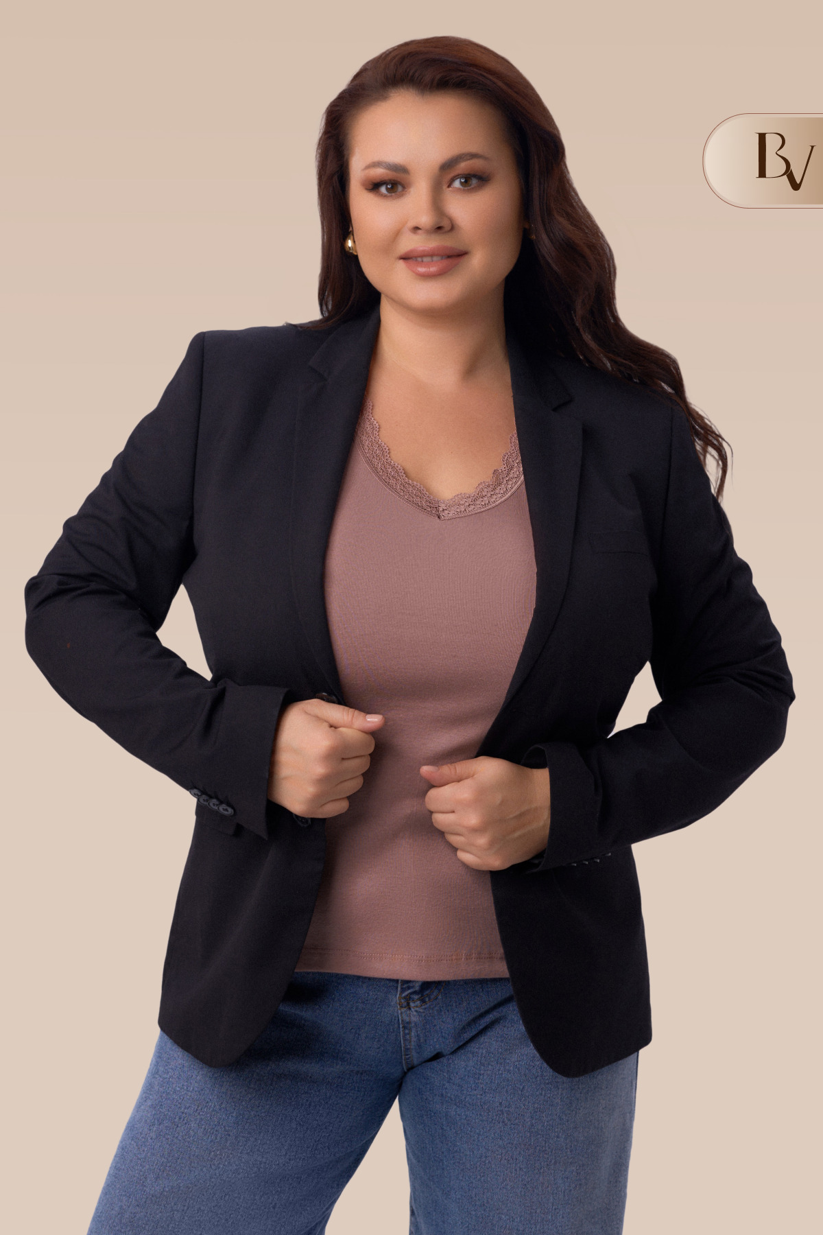 راسو زنانه یقه V توری 100% نخی 7