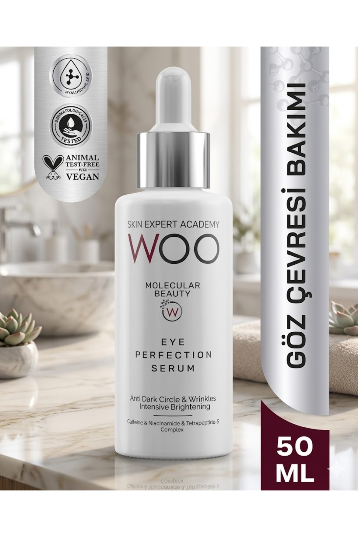 WOO Skin Expert Acade Göz Altı Torba, Halka Ve Morluk Karşıtı Serum 50ml Canlandırıcı Nemlendirici