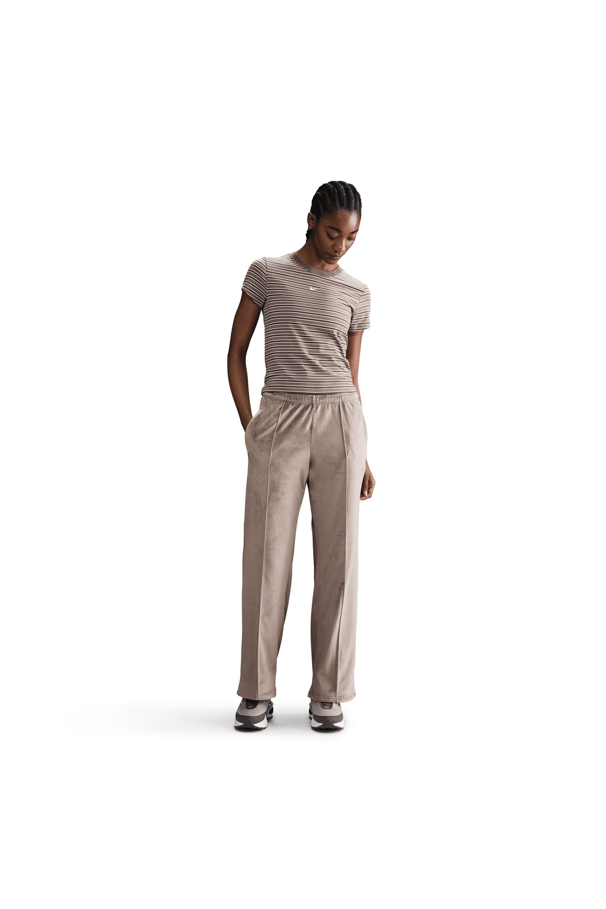 Nike Sportswear Chill Knit Women's Wide Leg Brown Velvet