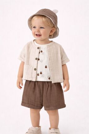 JOYOLA Şapkalı Gömlekli İç Badili Erkek Takım