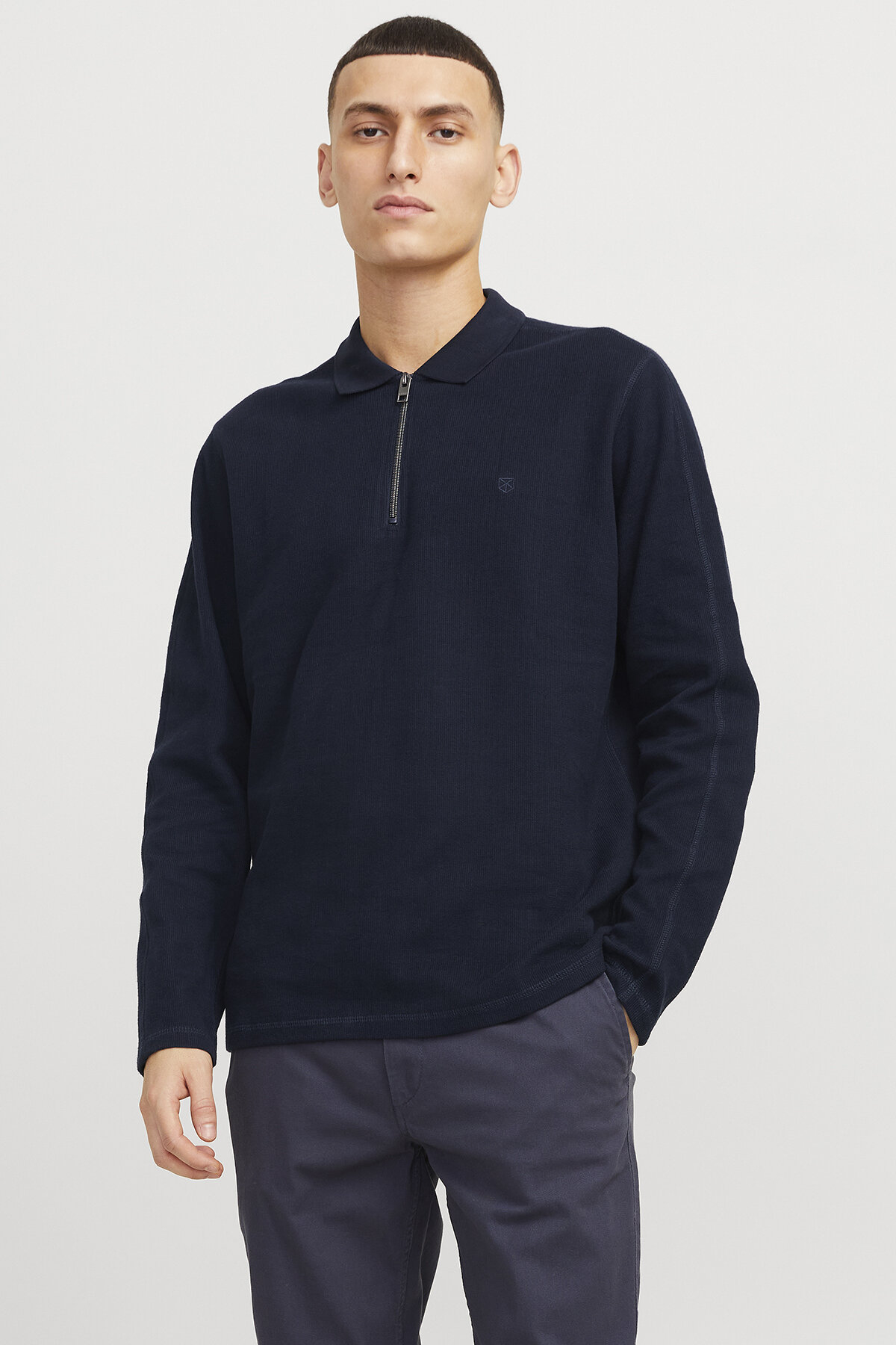 پیراهن بافتنی یقه گرد مردانه جک اند جونز کد ۱۲۲۷۶۶۹۰ NIGHT SKY جک اند جونز پلیور Jack & Jones