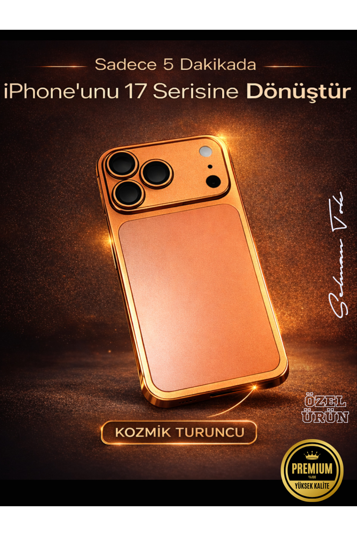 FARKLI İLETİŞİM İPHONE 15 PRO MAX İÇİN 17 PRO DÖNÜŞÜM SETİ %100