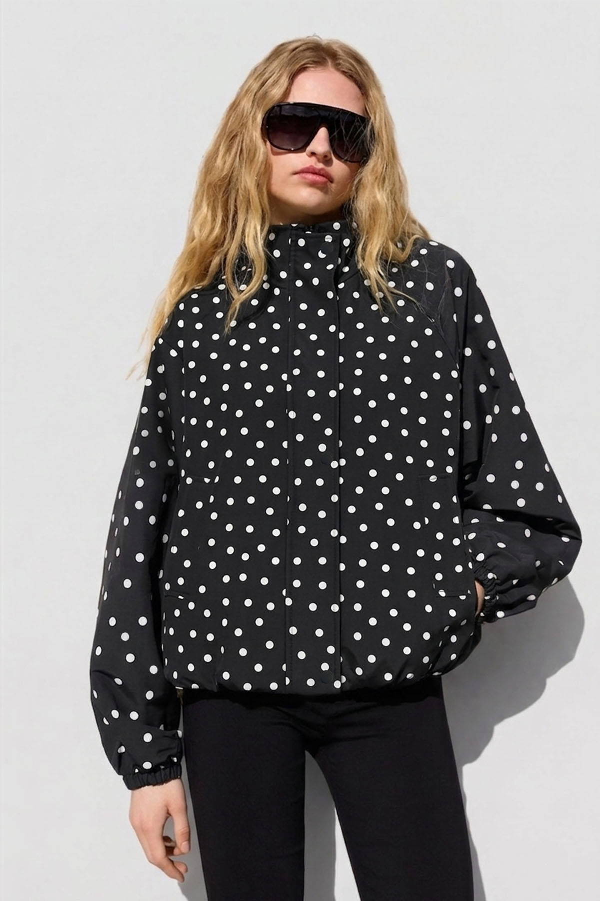 Moderk  BSK Model Oversize Puantiyeli Ceket