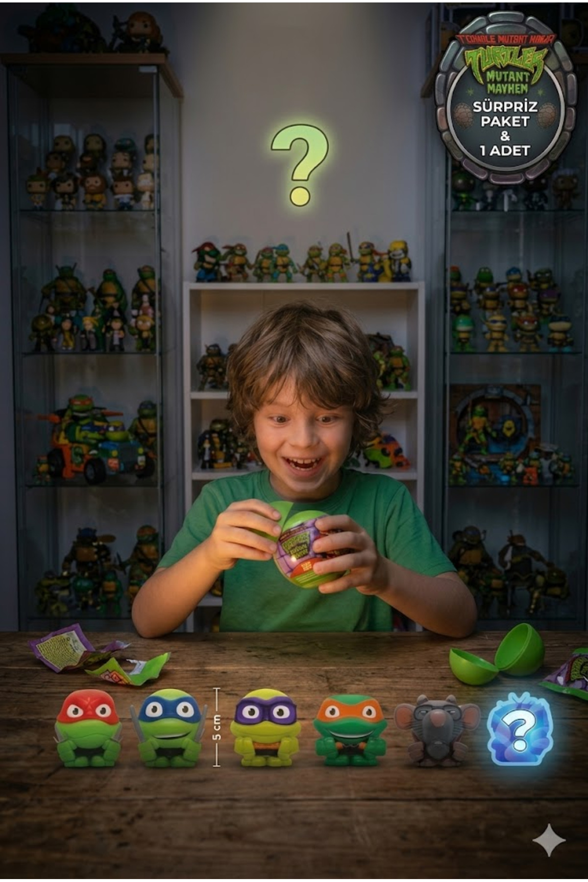チャチャ SMAP We are gift super 3点セット TOYFEST Mashems Ninja Turtles S1 Sürpriz Paket Teenage 5 cm 1 ADET